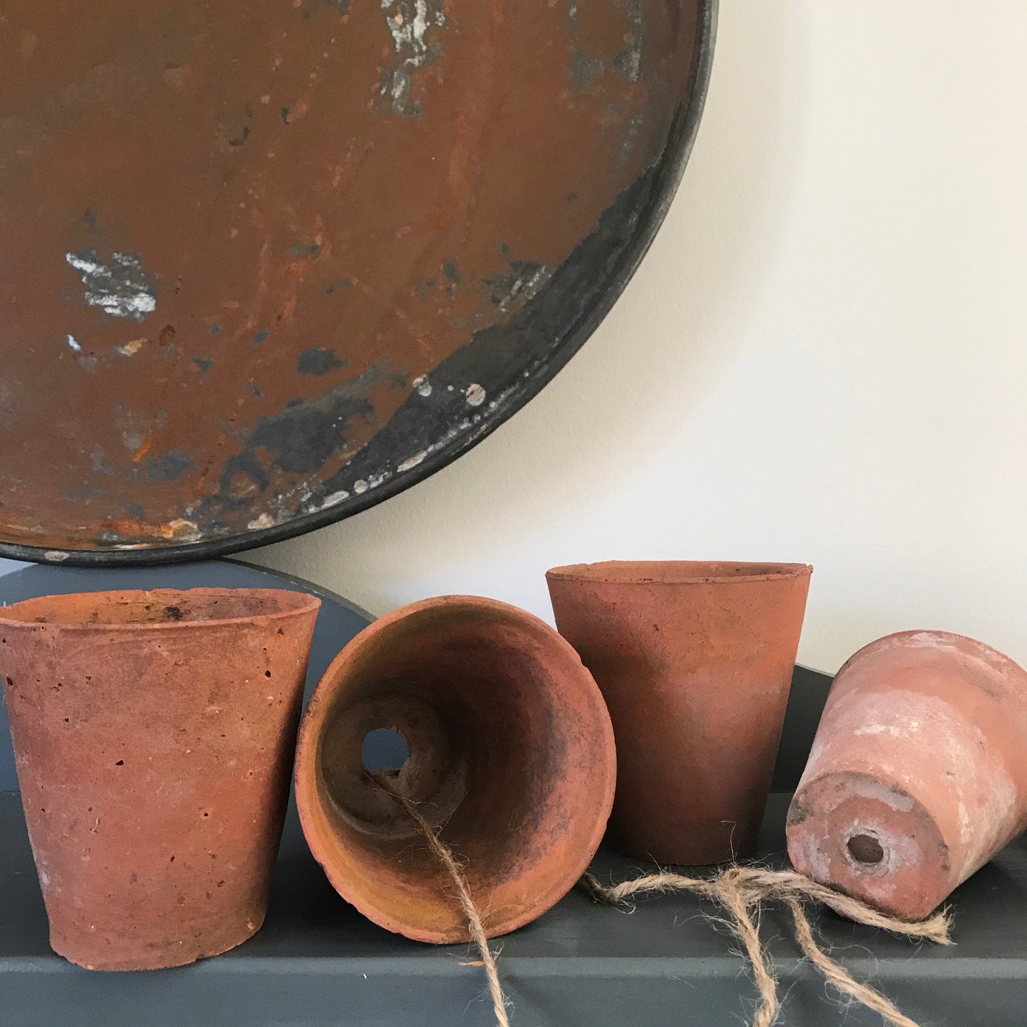 Set of Four Terracotta Pots.