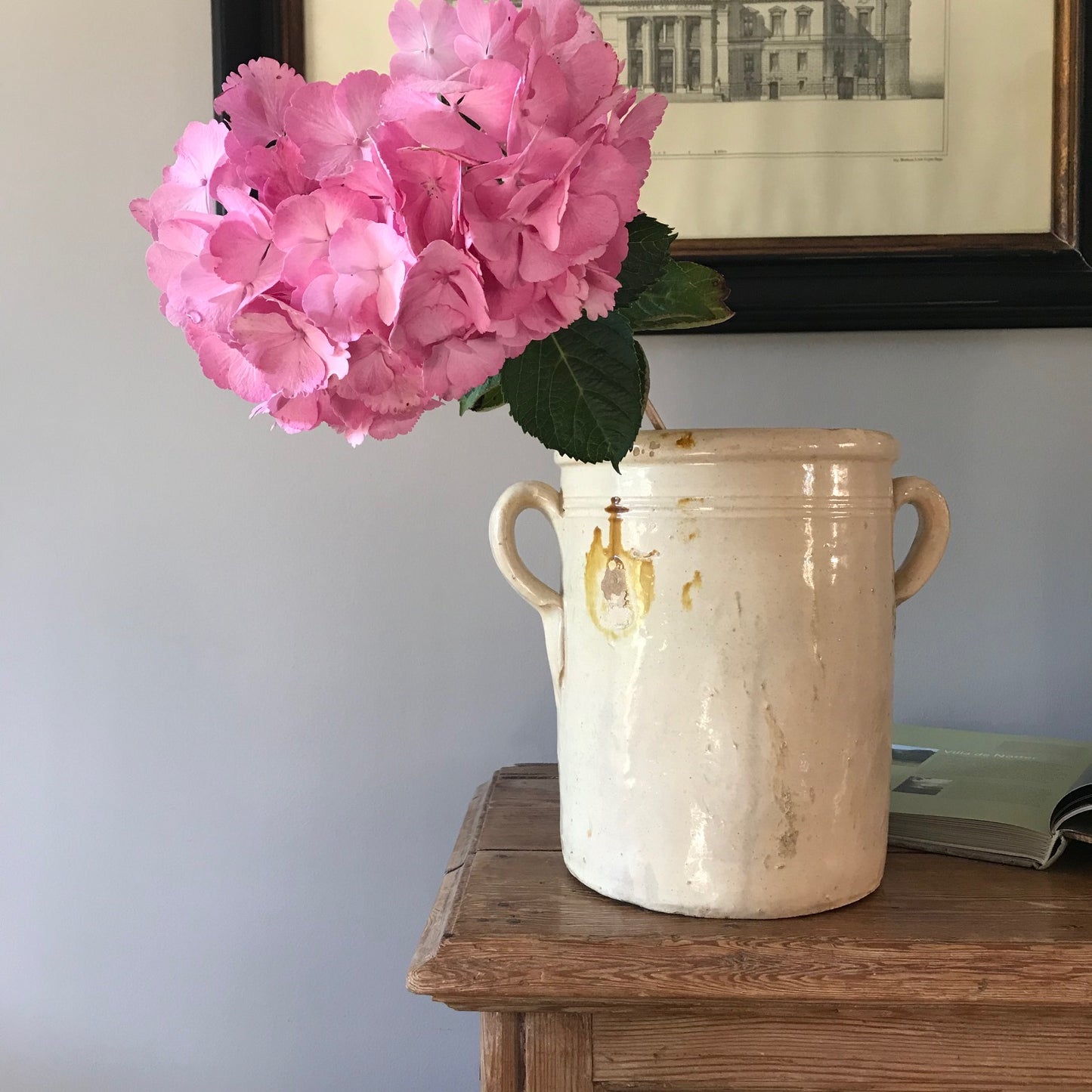 Italian Glazed Terracotta Preserving Pot.