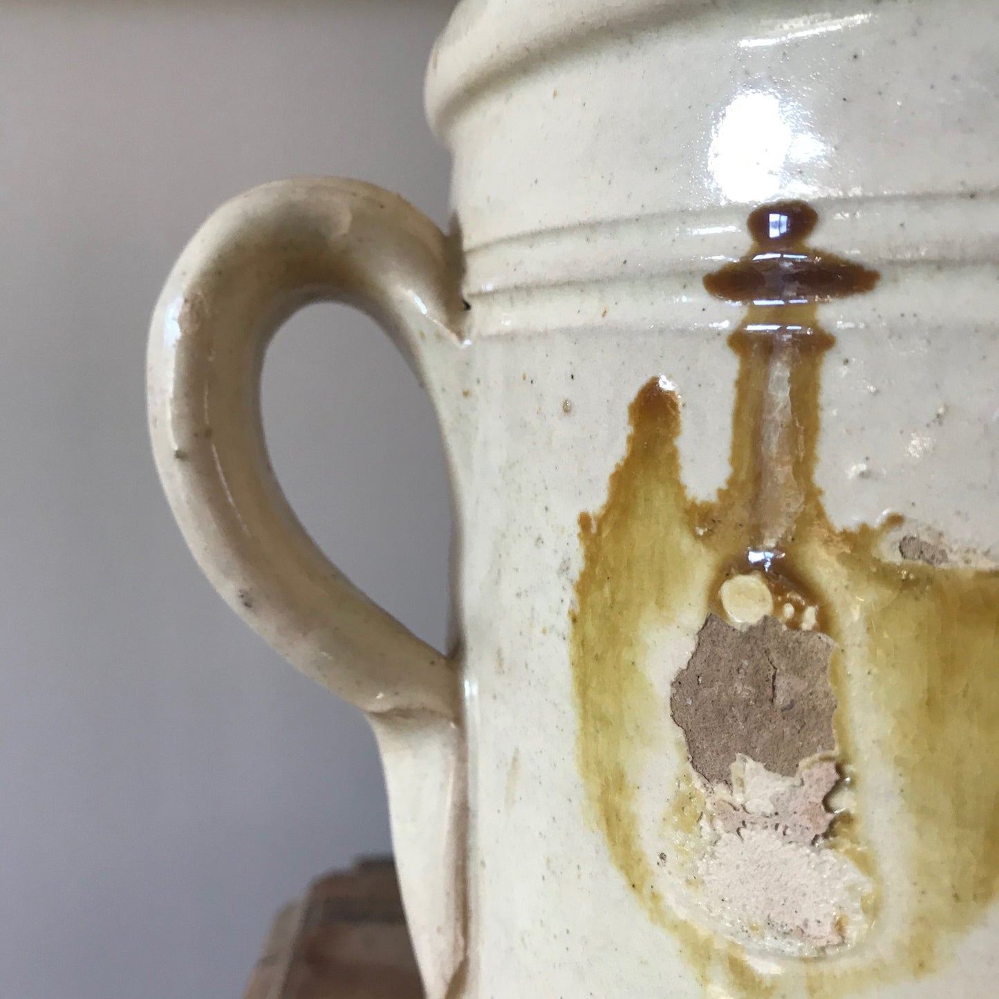 Italian Glazed Terracotta Preserving Pot.