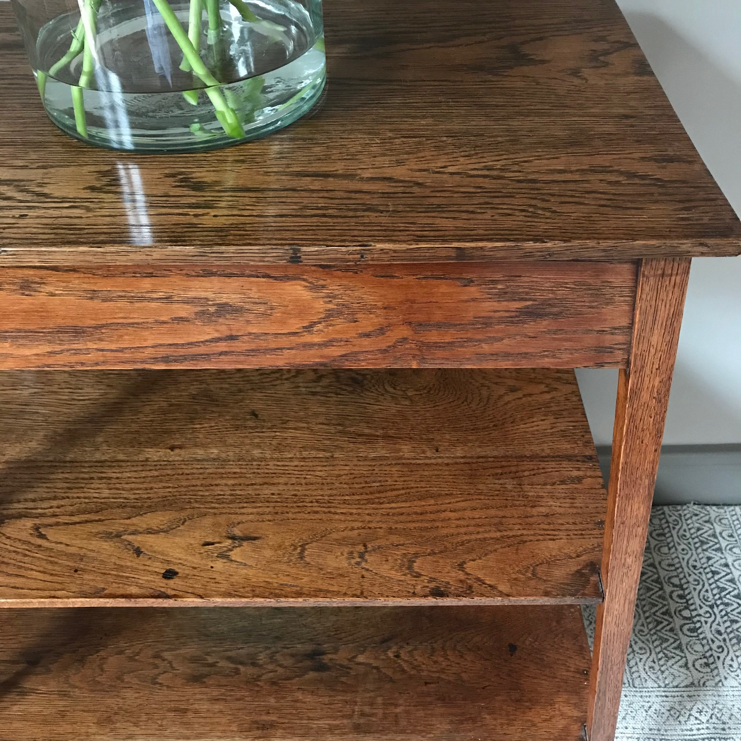 Arts and Crafts Oak Side Table.