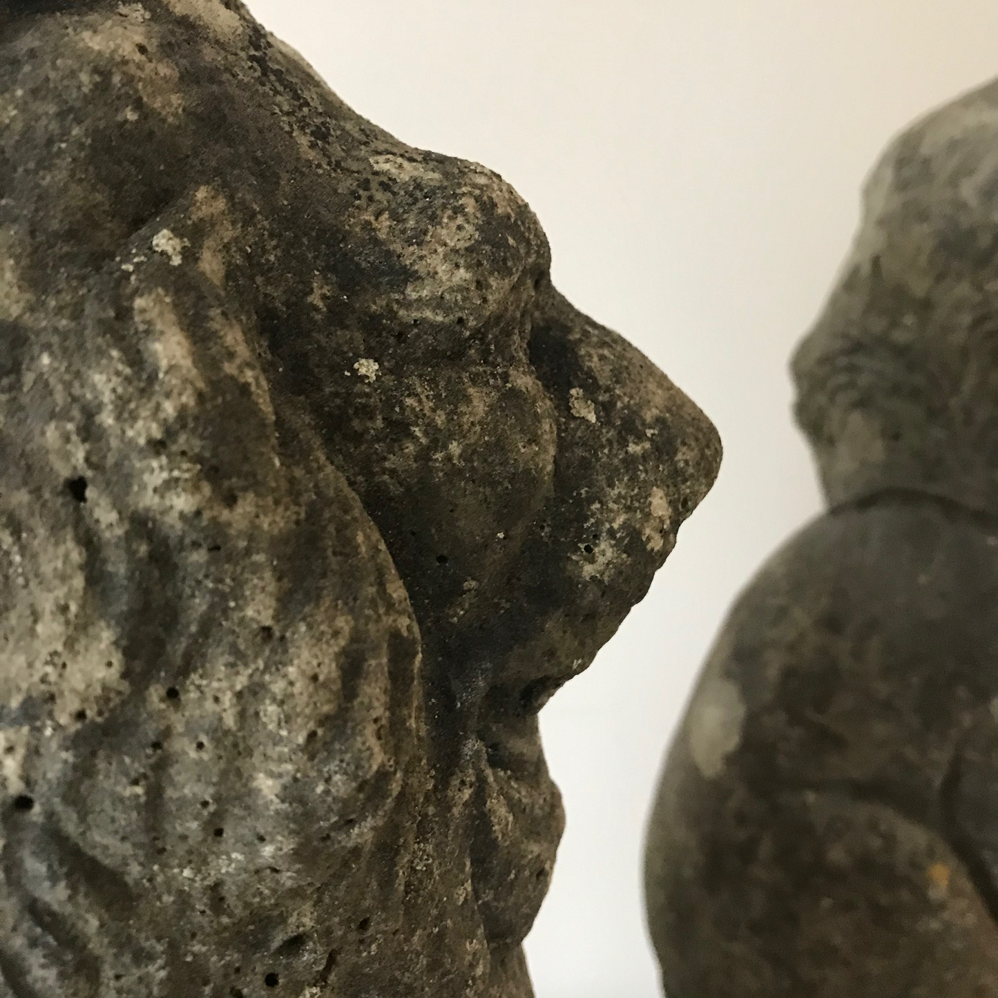 Pair Of Composite Stone Lion Statues.