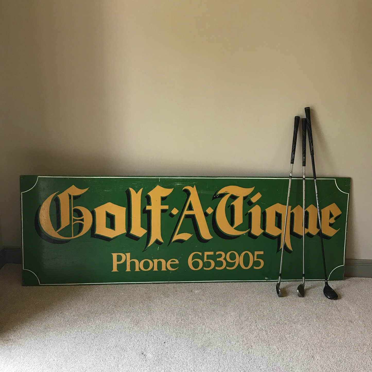 Vintage Golf Club Sign.