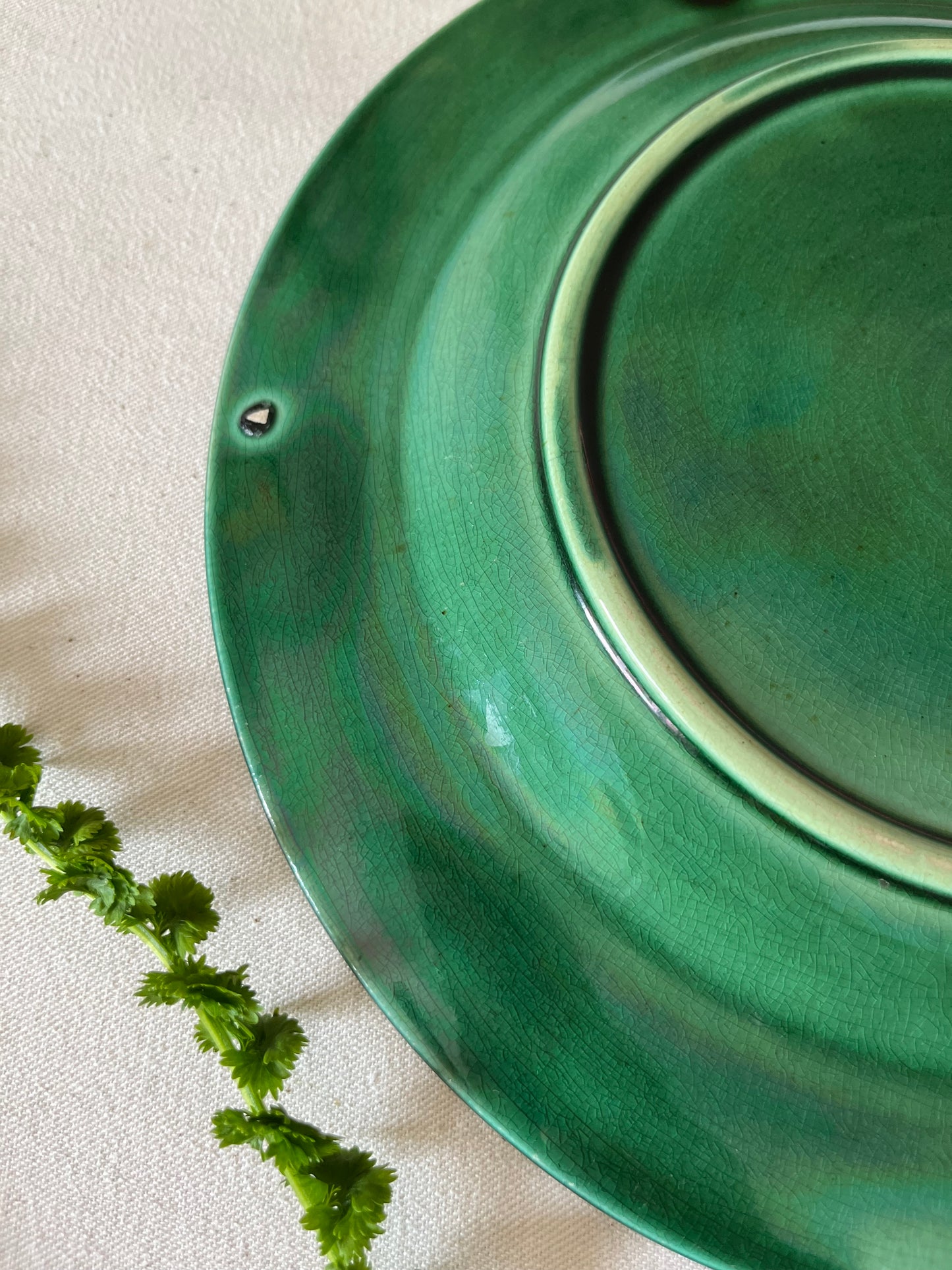 Majolica Leaf Plate.