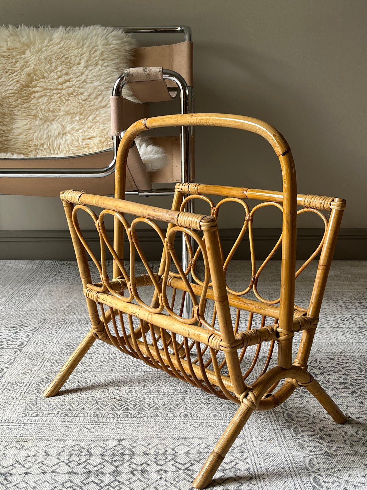 Two Tier Bamboo Magazine Rack Bamboo Magazine Rack. – Crocker and Co