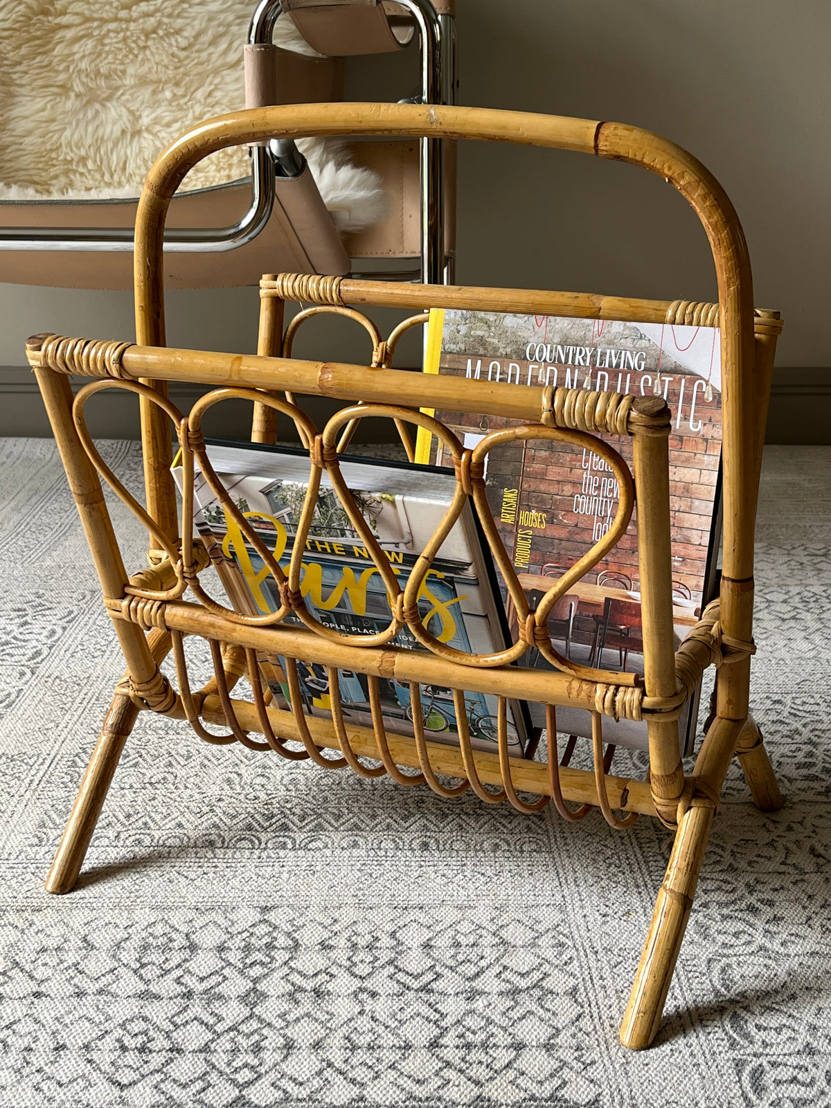 Two Tier Bamboo Magazine Rack Bamboo Magazine Rack. – Crocker and Co
