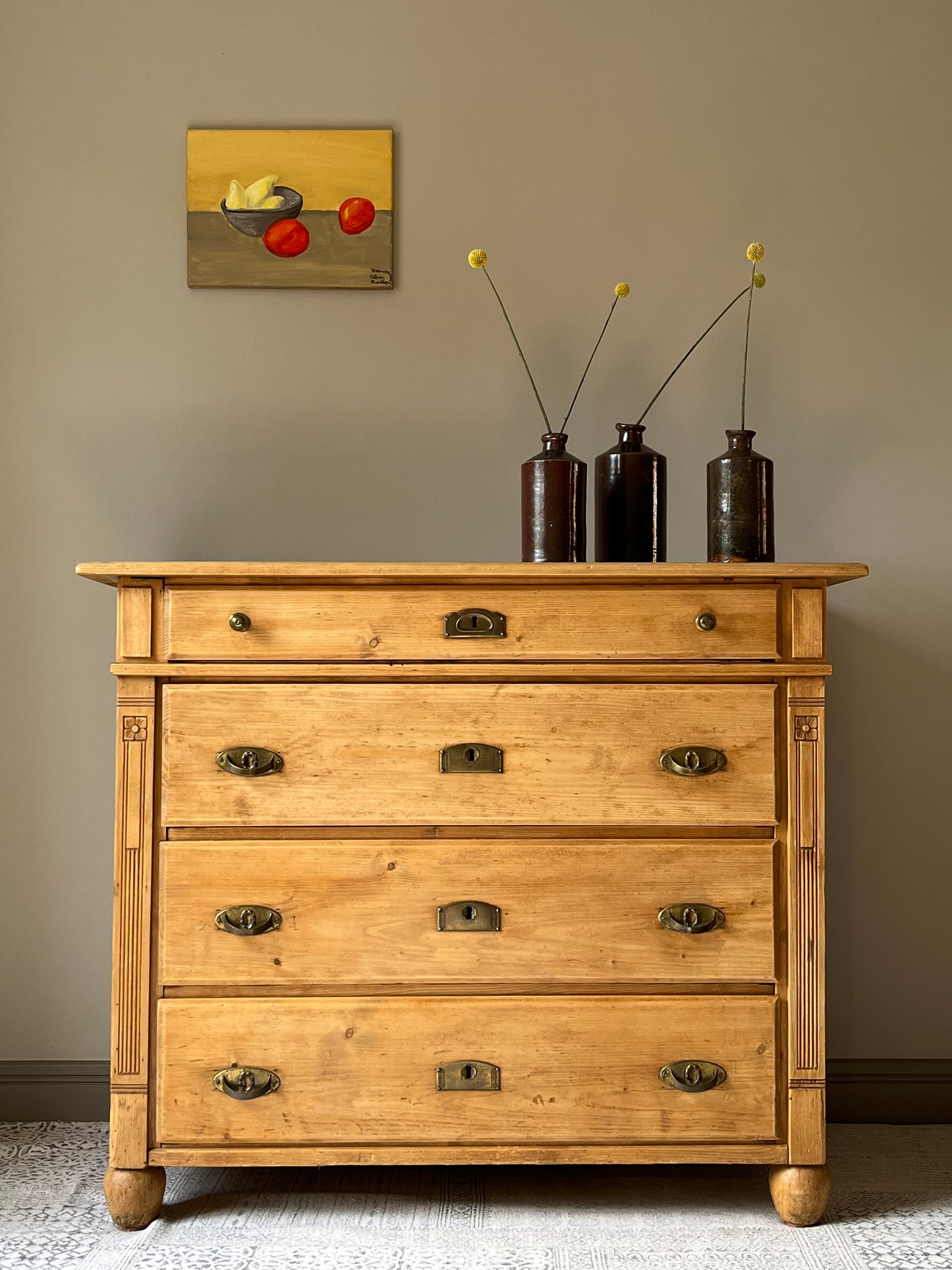 Continental Pine Chest of Drawers.
