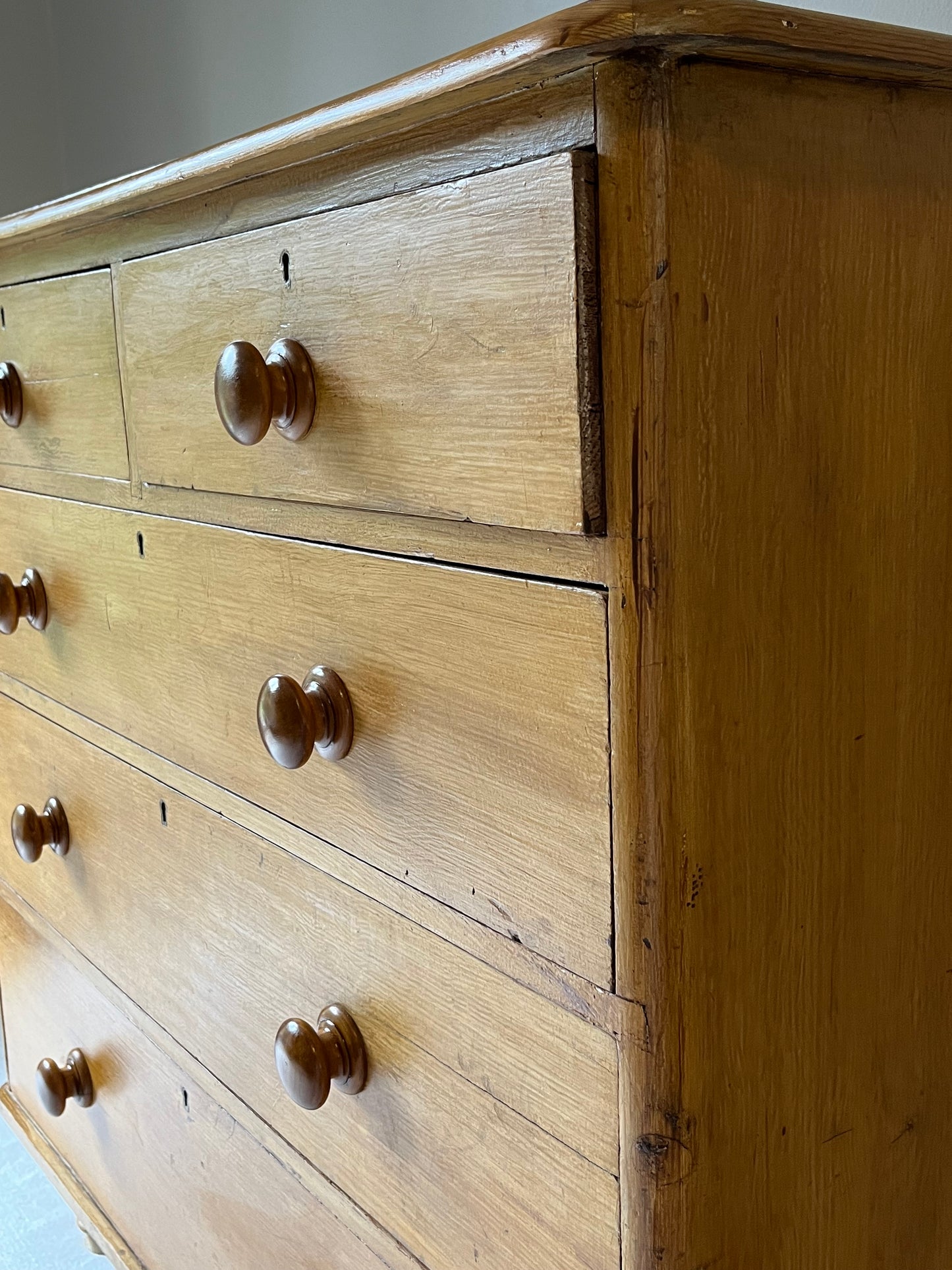 Scumbled Pine Chest Of Drawers.