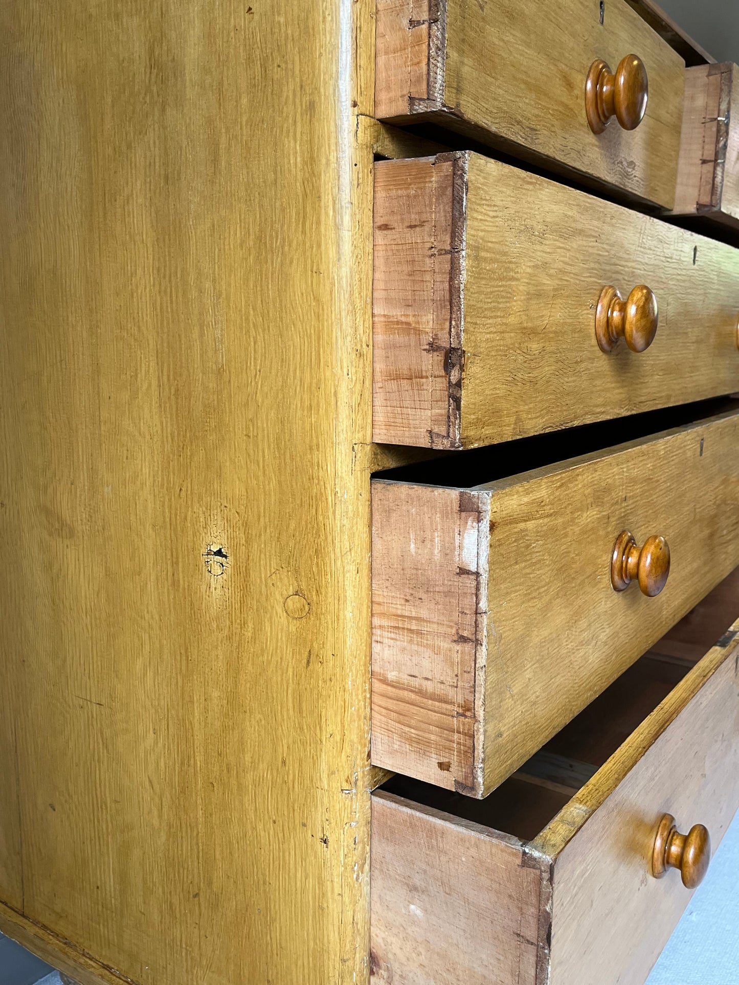 Scumbled Pine Chest Of Drawers.