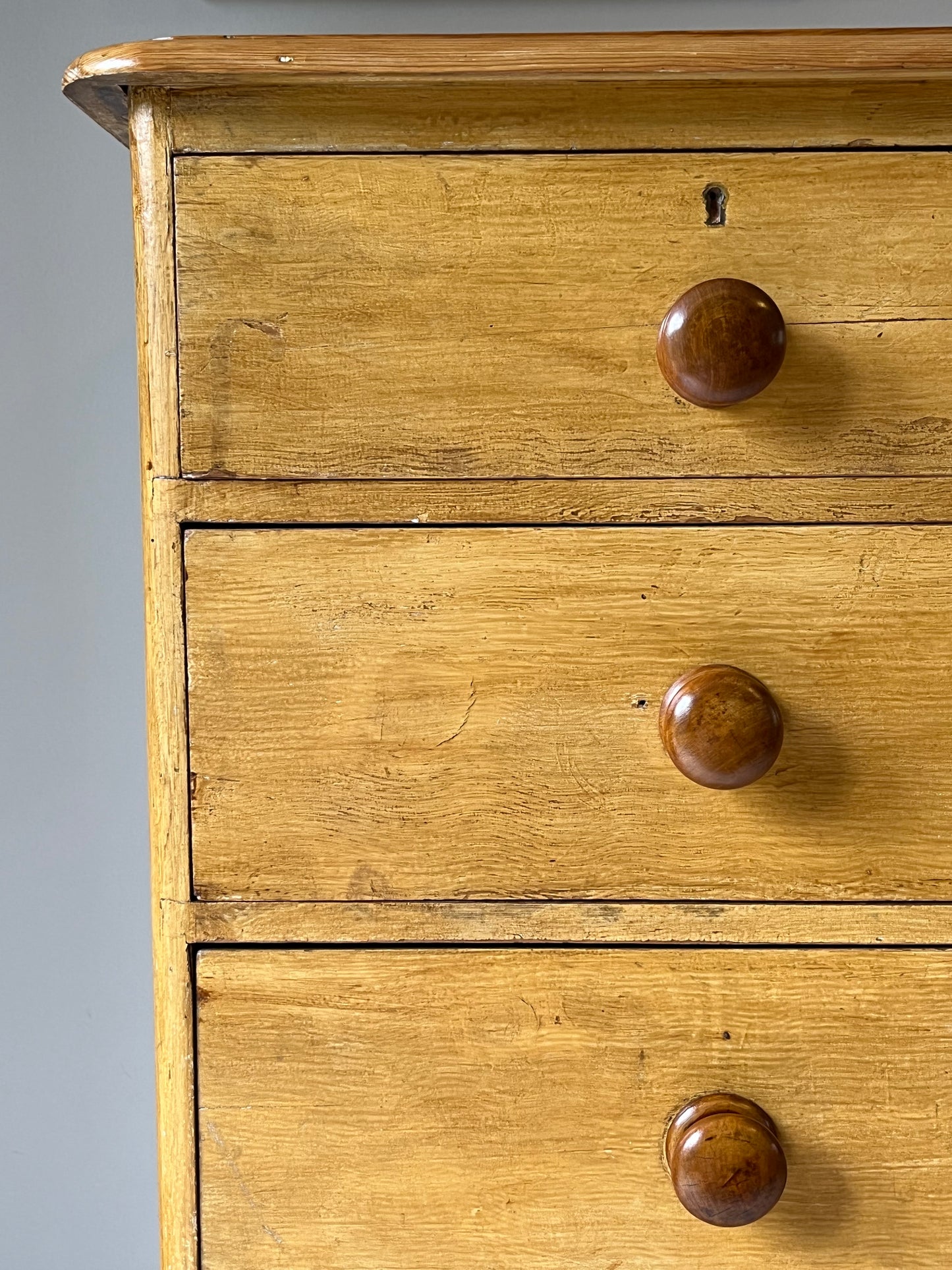 Scumbled Pine Chest Of Drawers.