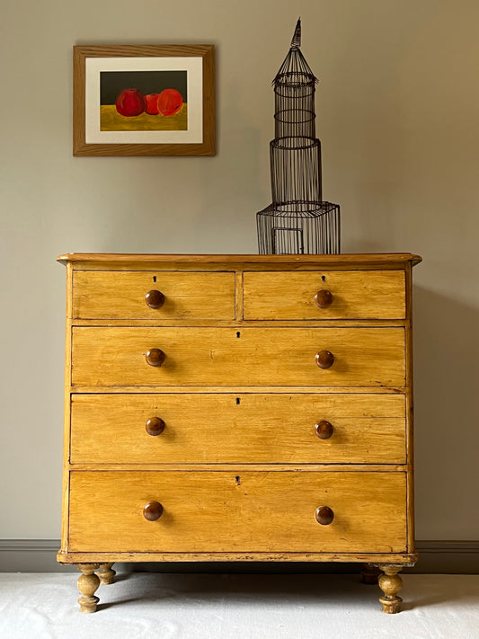 Scumbled Pine Chest Of Drawers.