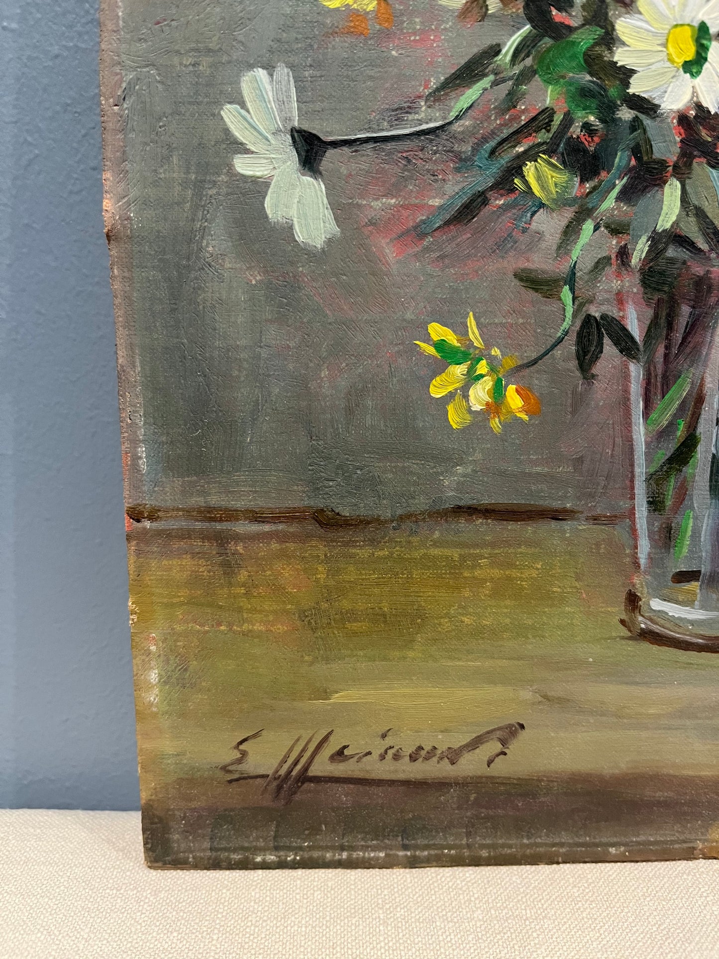 French Oil on Board.