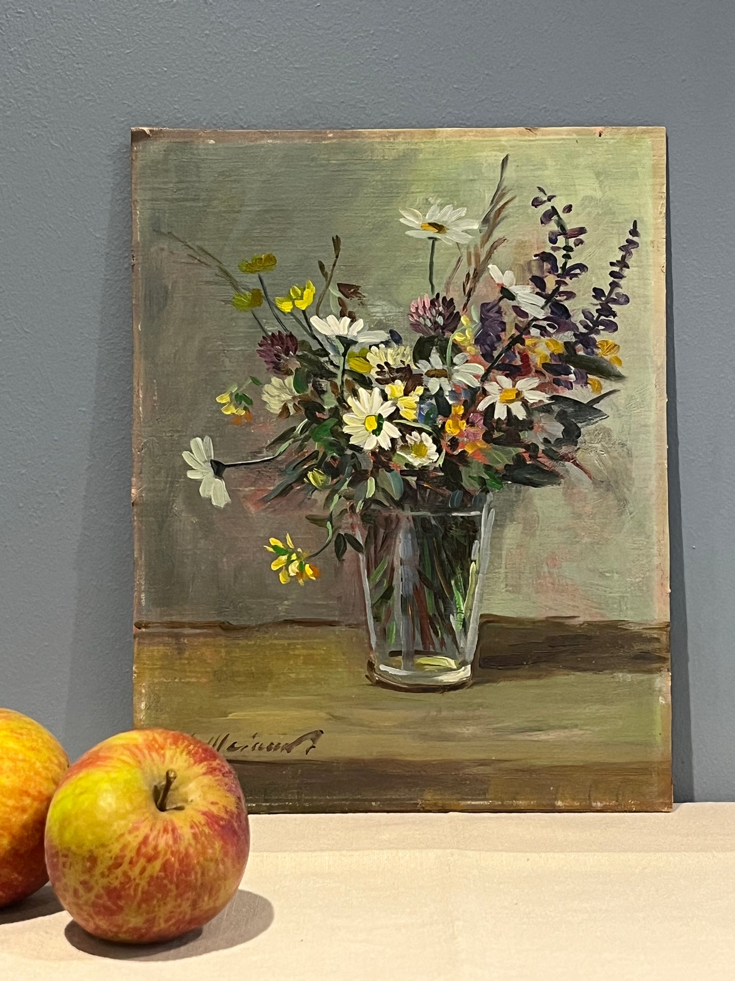 French Oil on Board.