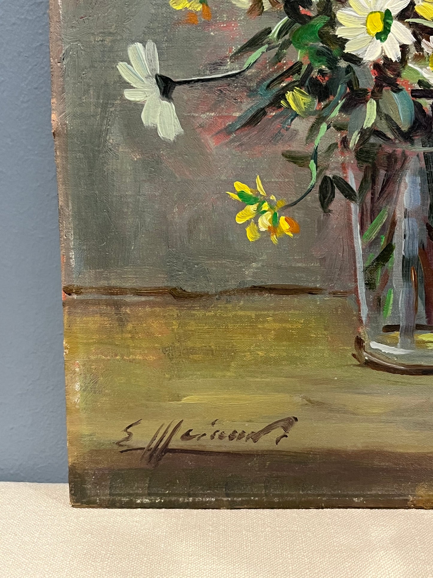 French Oil on Board.