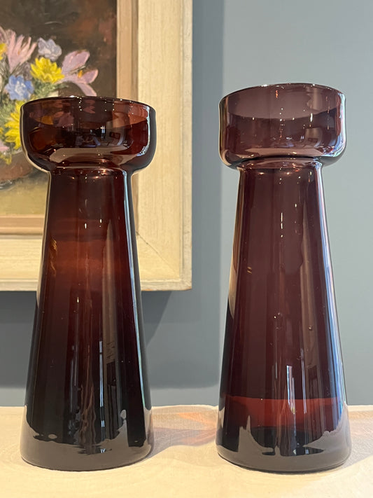 Pair Of Hyacinth Vases.