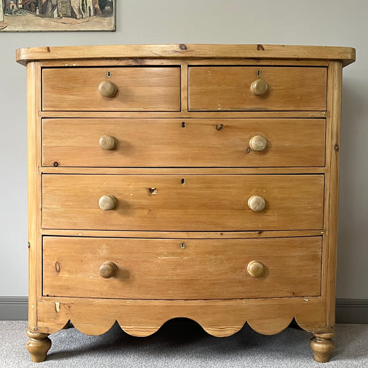 Pine Chest Of Drawers.