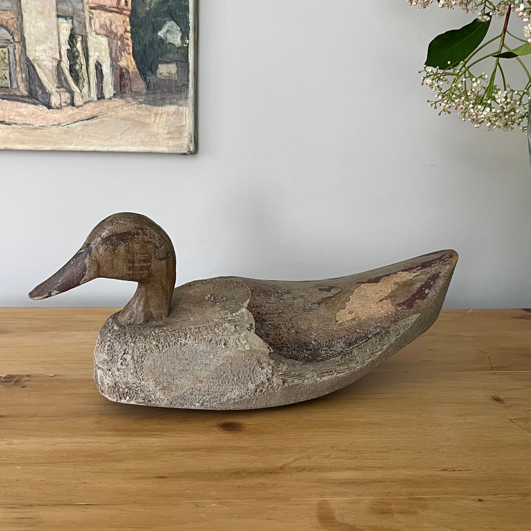 Wooden Decoy Duck.