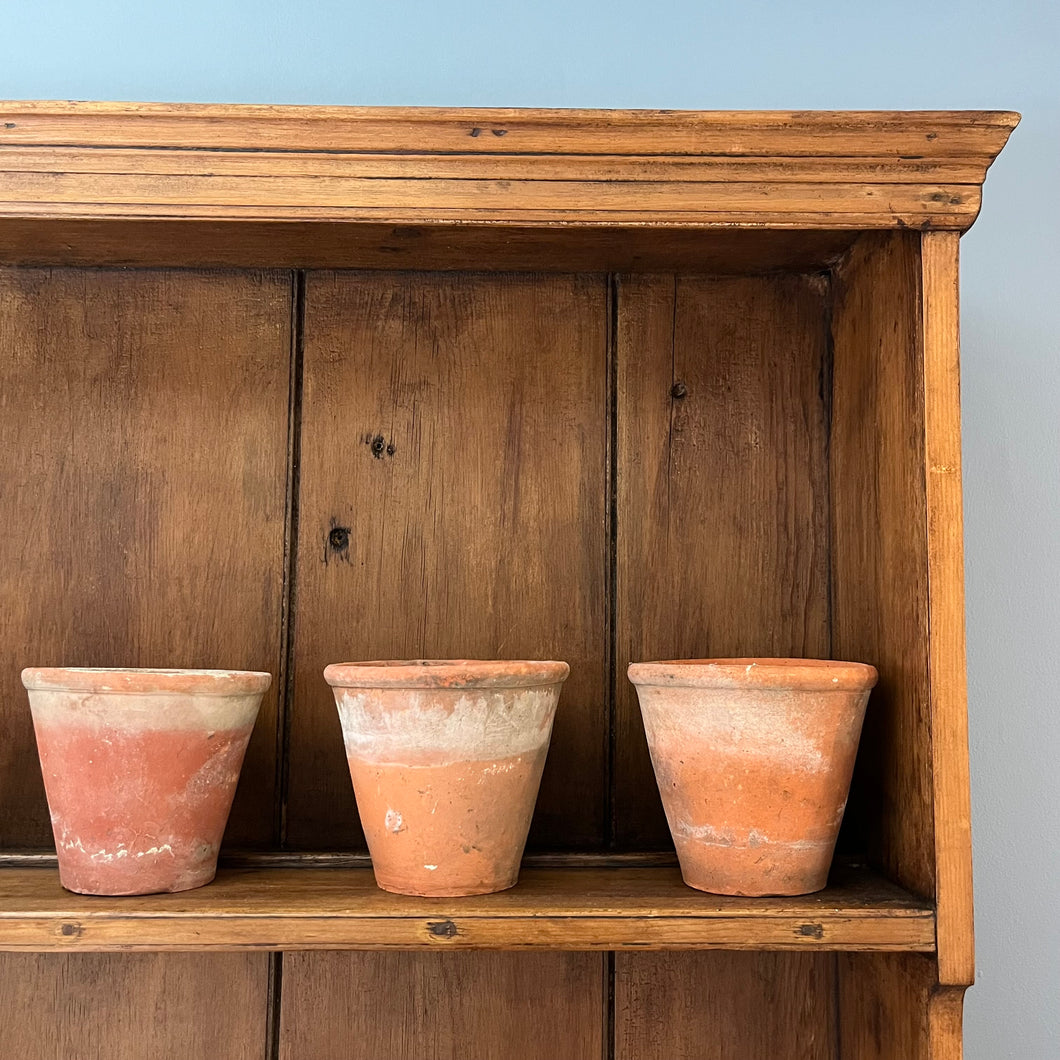 Set of Three Old Terracotta Pots.