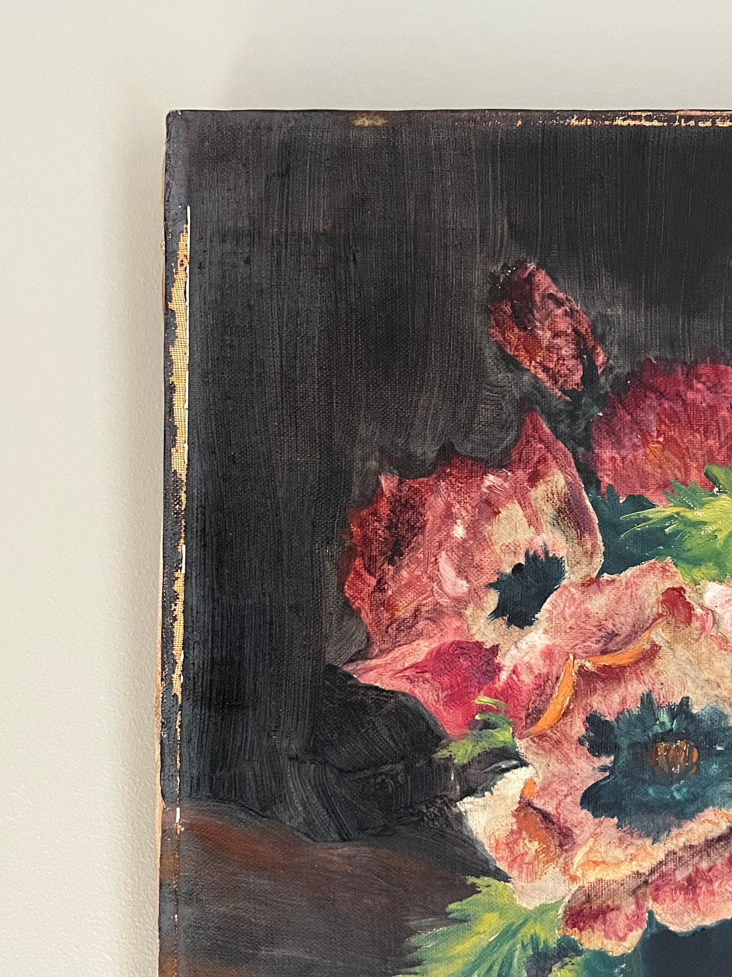 Poppies in a vase.