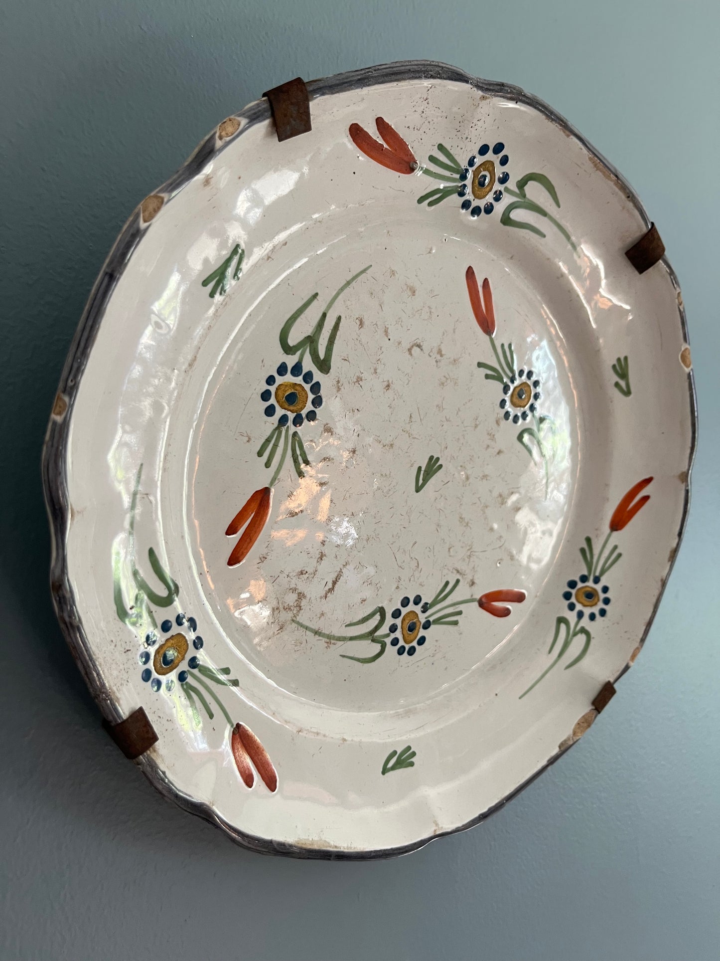 French Faience Plate.