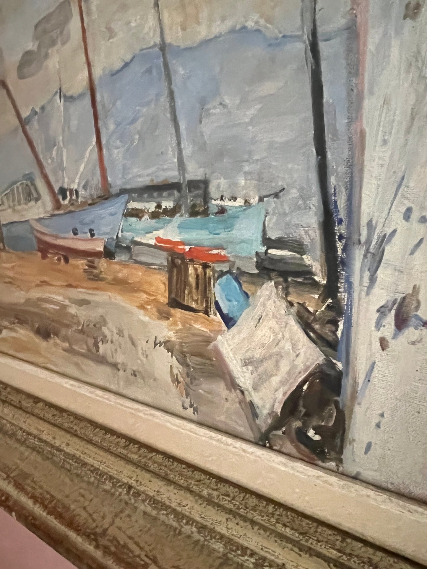 French Oil on Canvas.