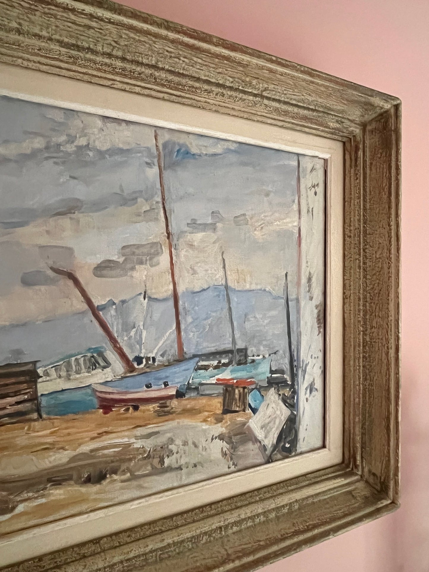 French Oil on Canvas.