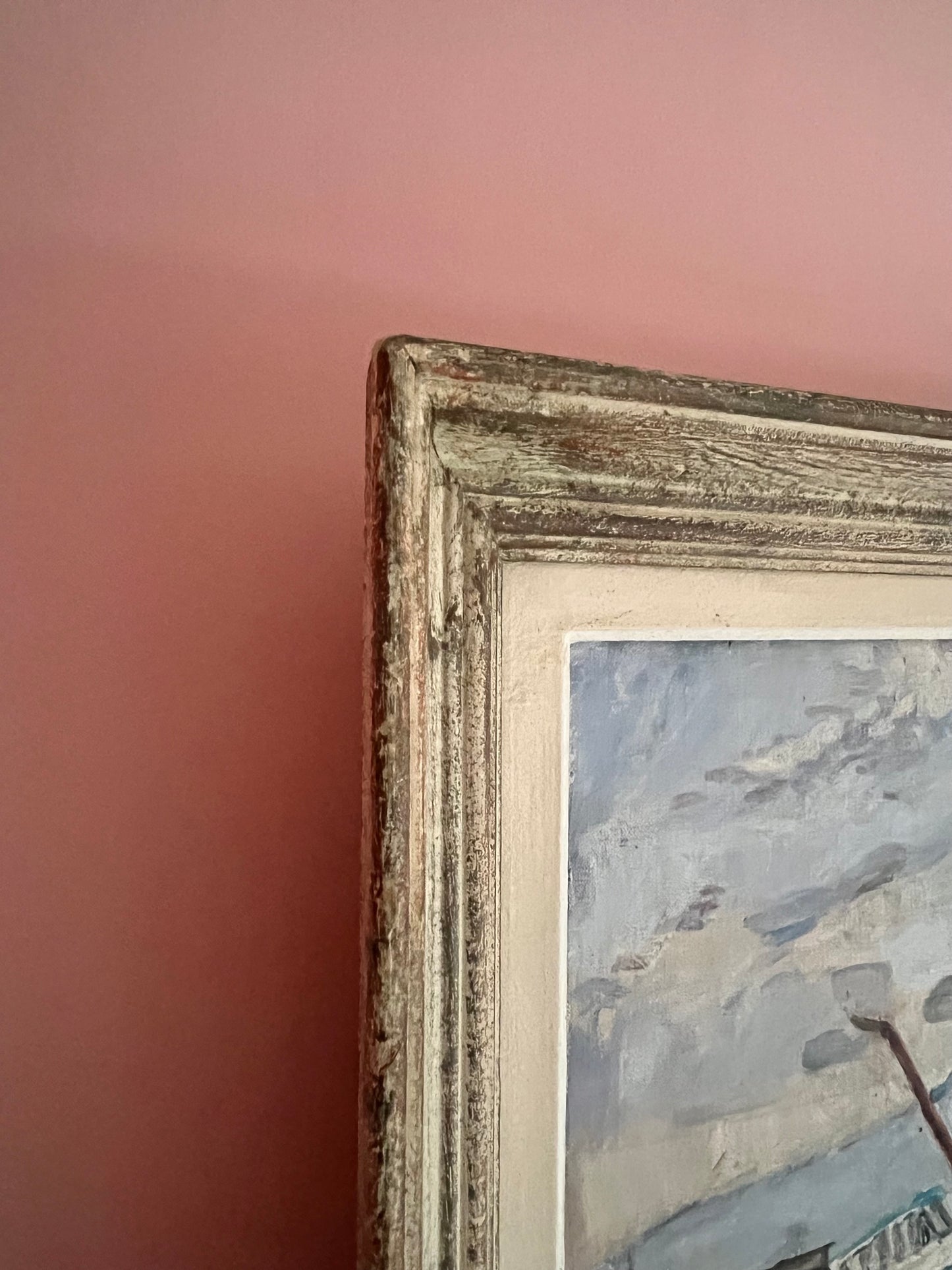 French Oil on Canvas.