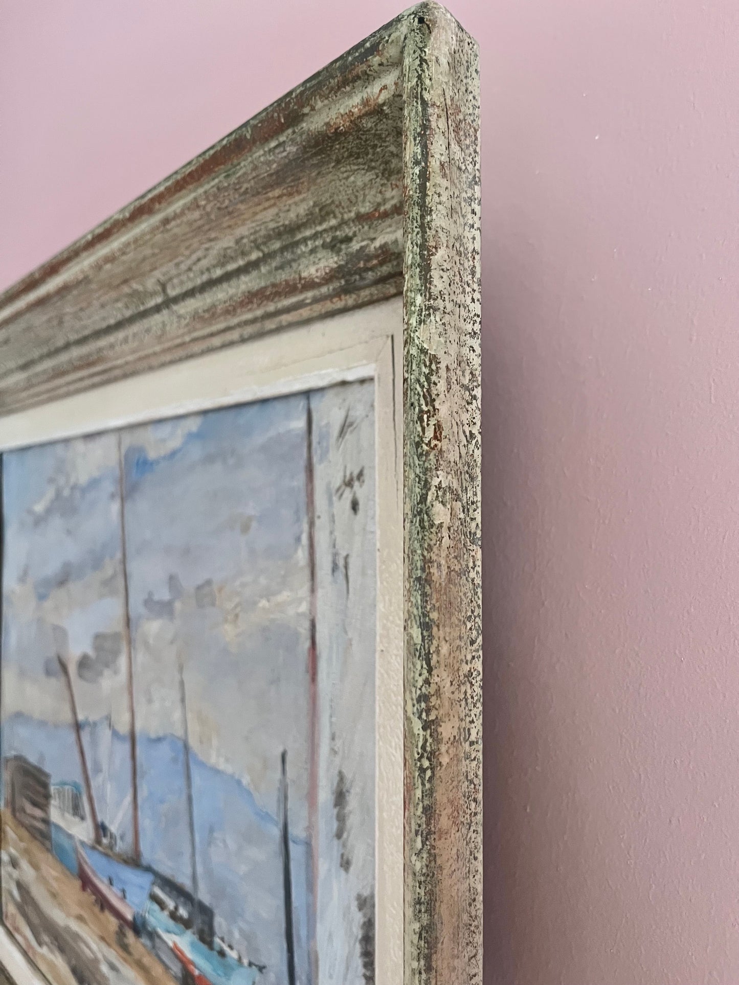 French Oil on Canvas.