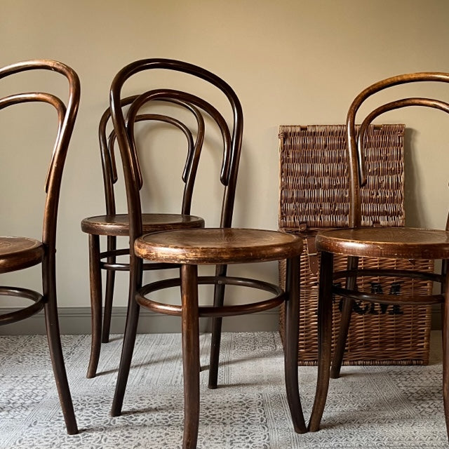 Set of Four Fischel Bentwood Chairs.