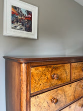 Load image into Gallery viewer, Walnut And Mahogany Chest of Drawers.
