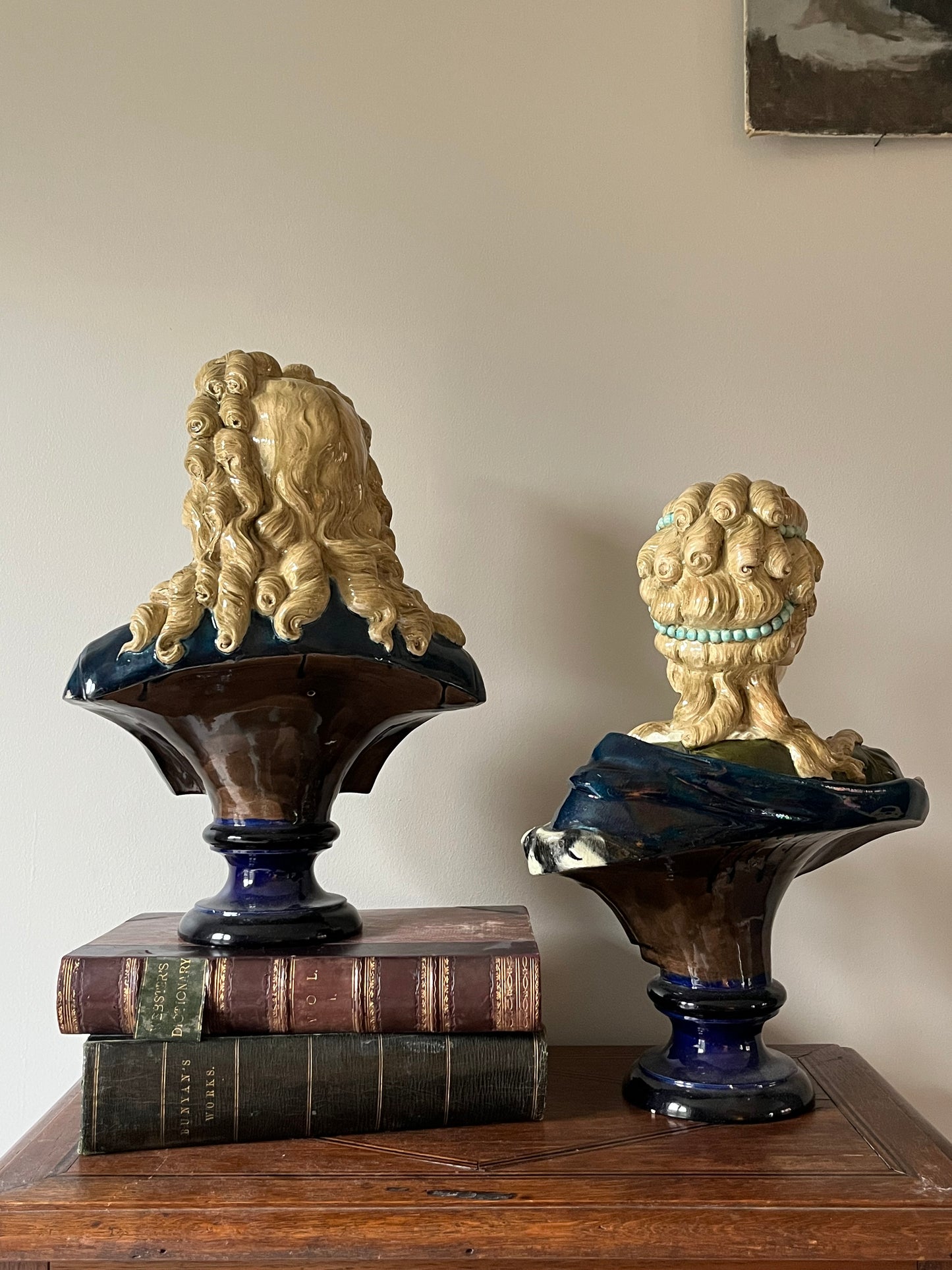 French Majolica Busts.