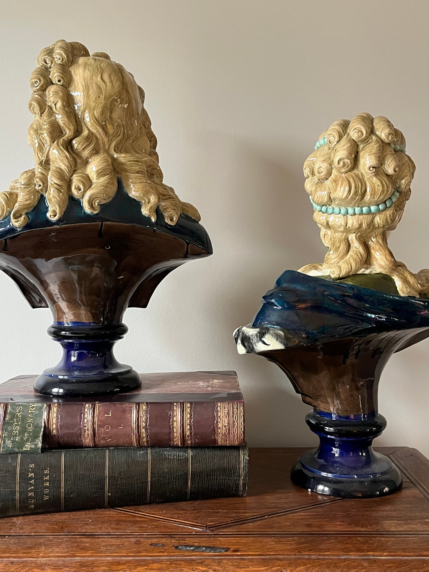 French Majolica Busts.