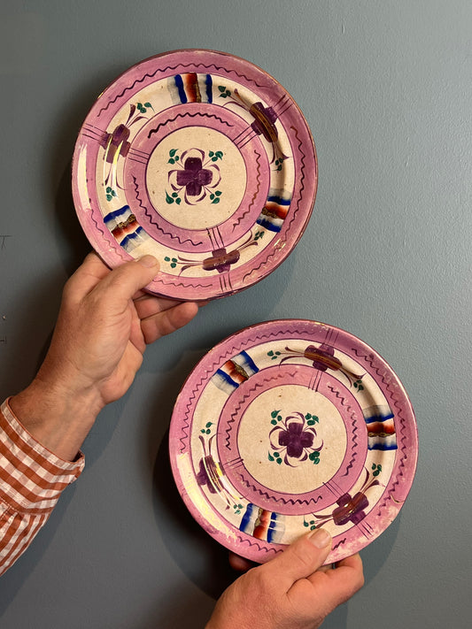 Two Lustre Plates.