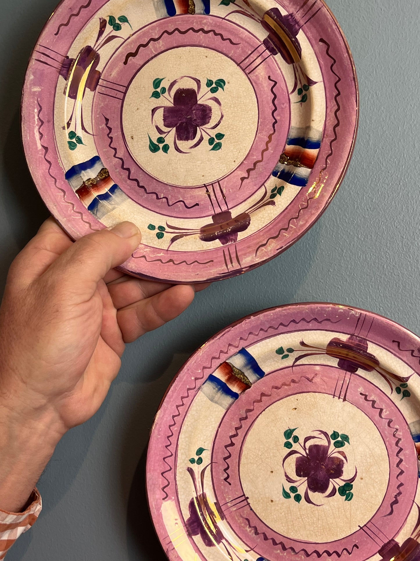 Two Lustre Plates.