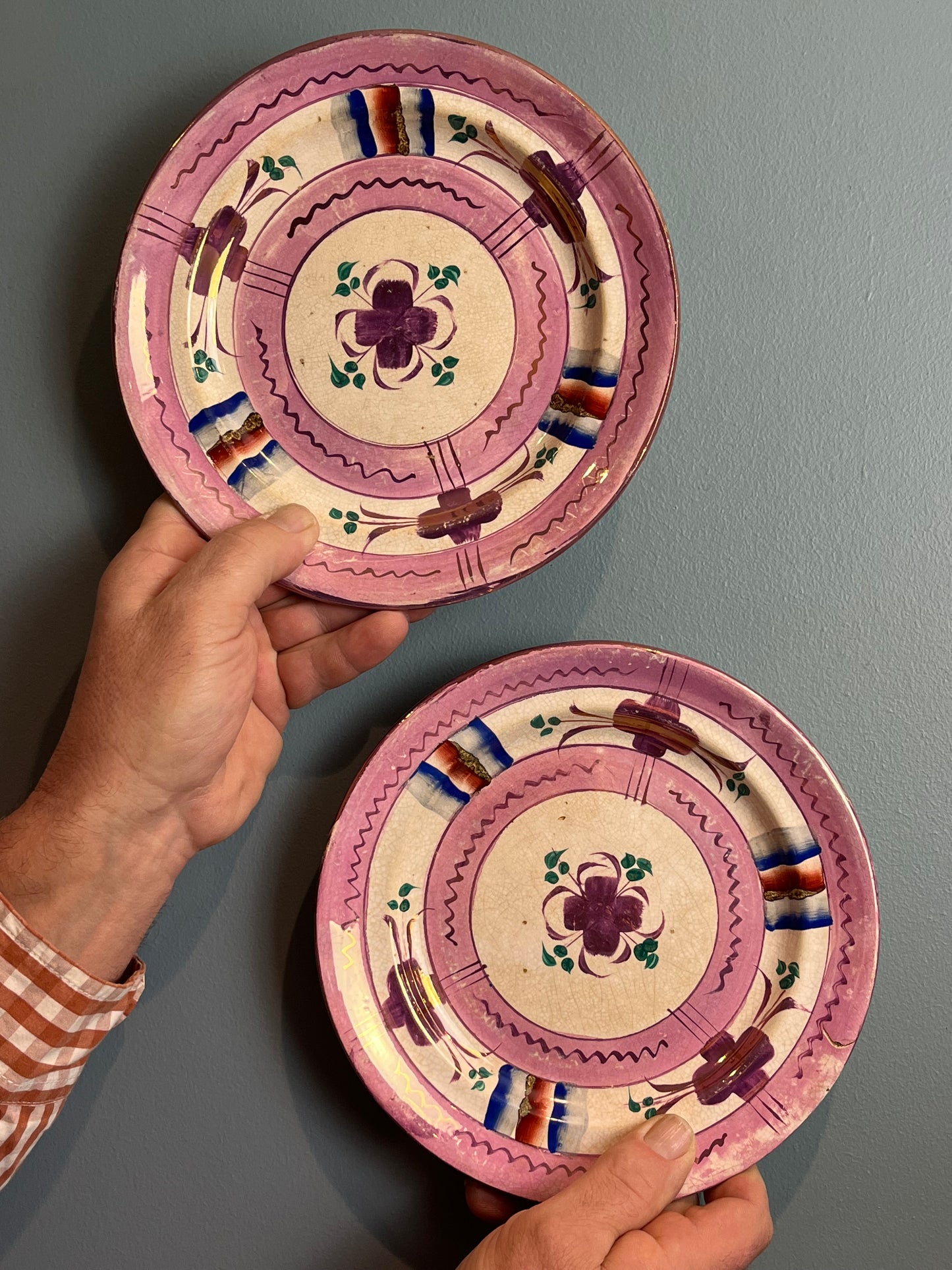 Two Lustre Plates.