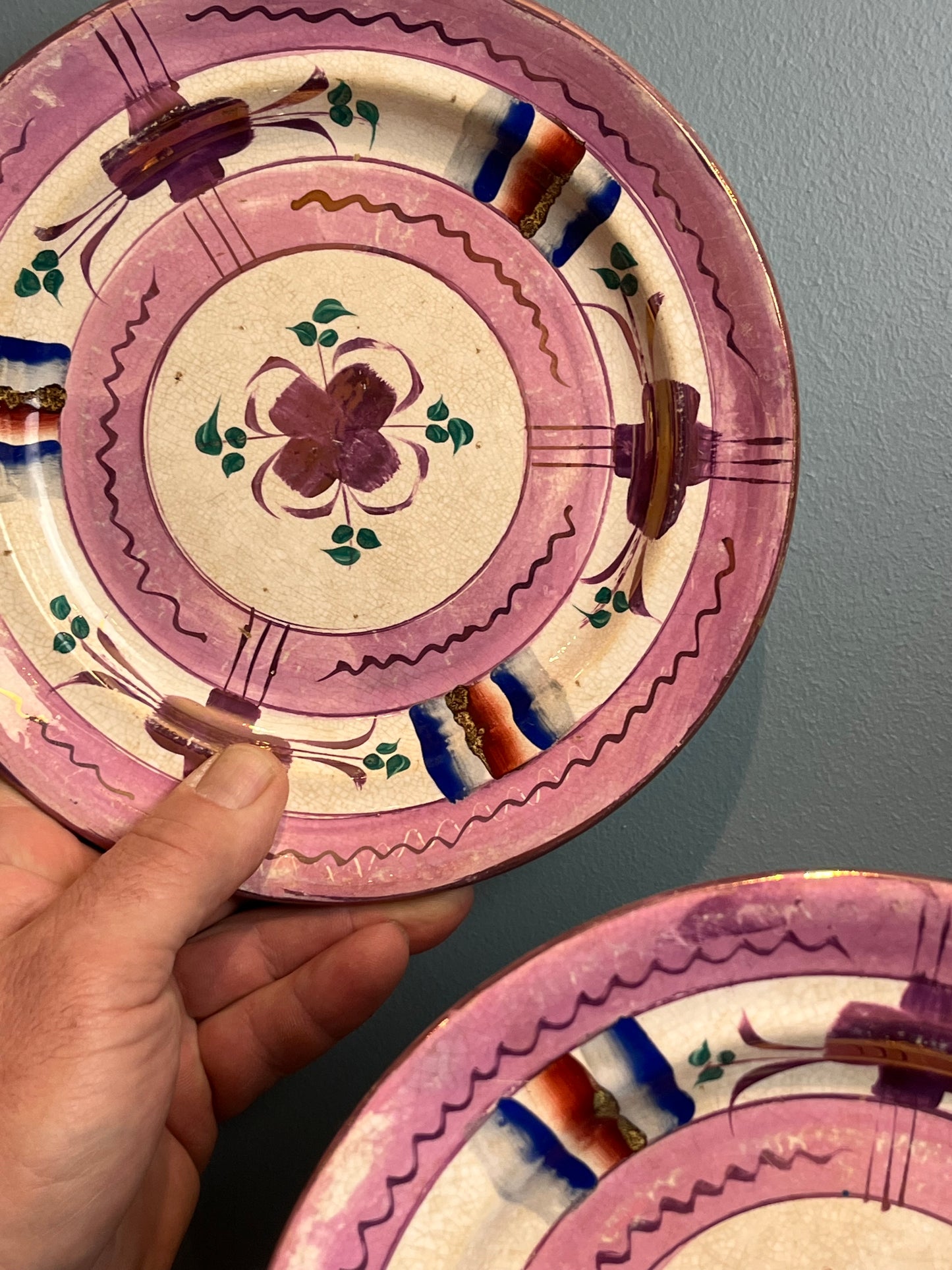 Two Lustre Plates.
