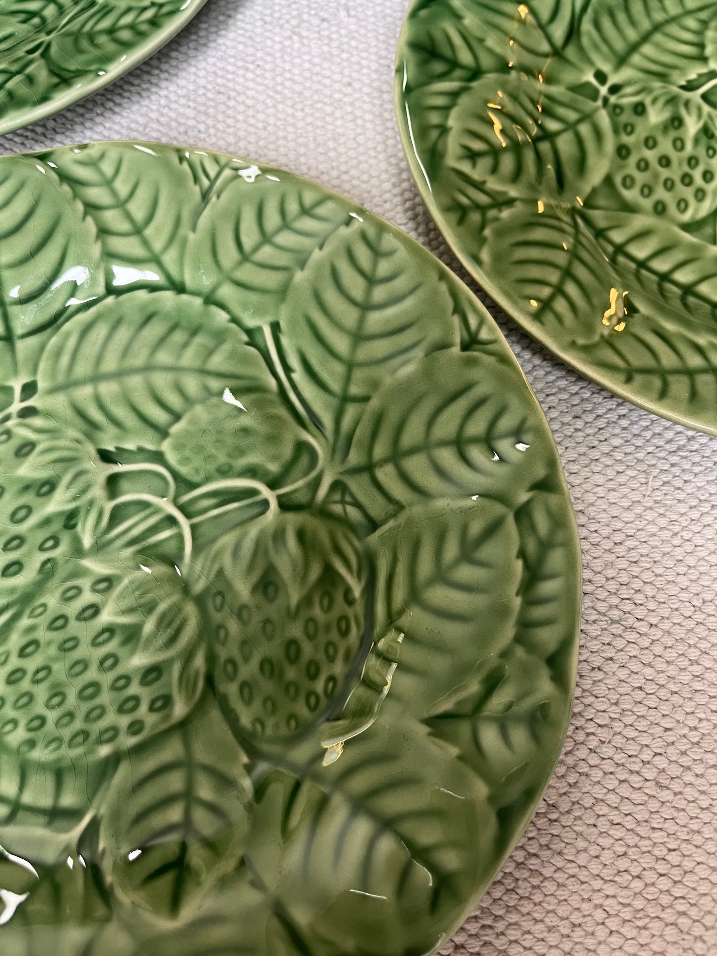 Set of Six Strawberry Plates.