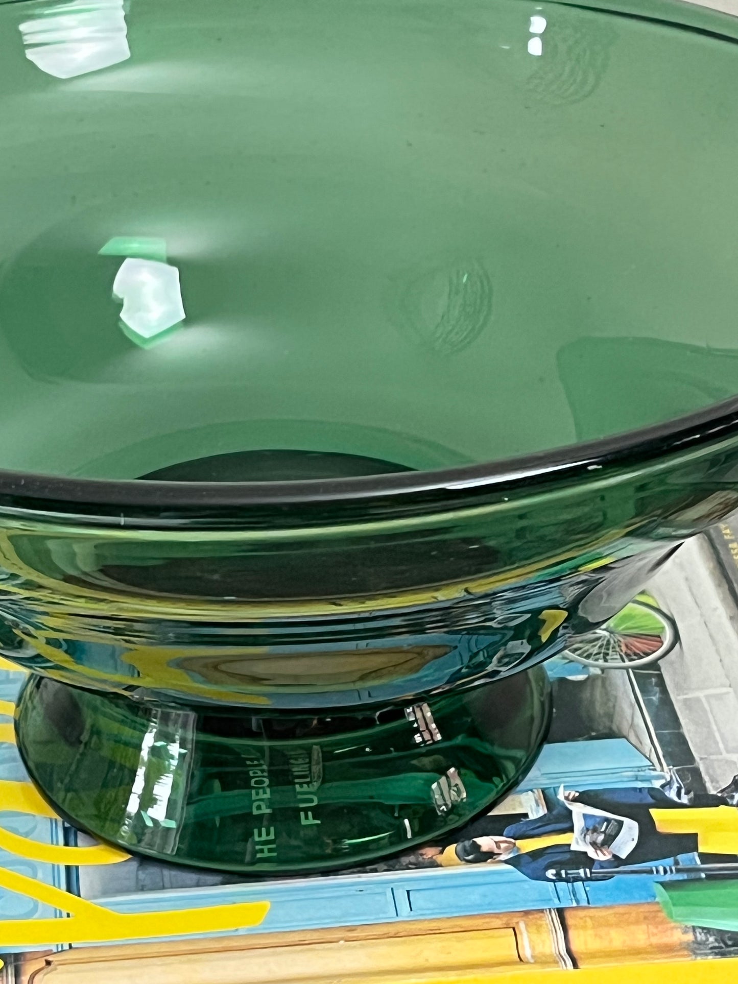 Green Glass Bowl.