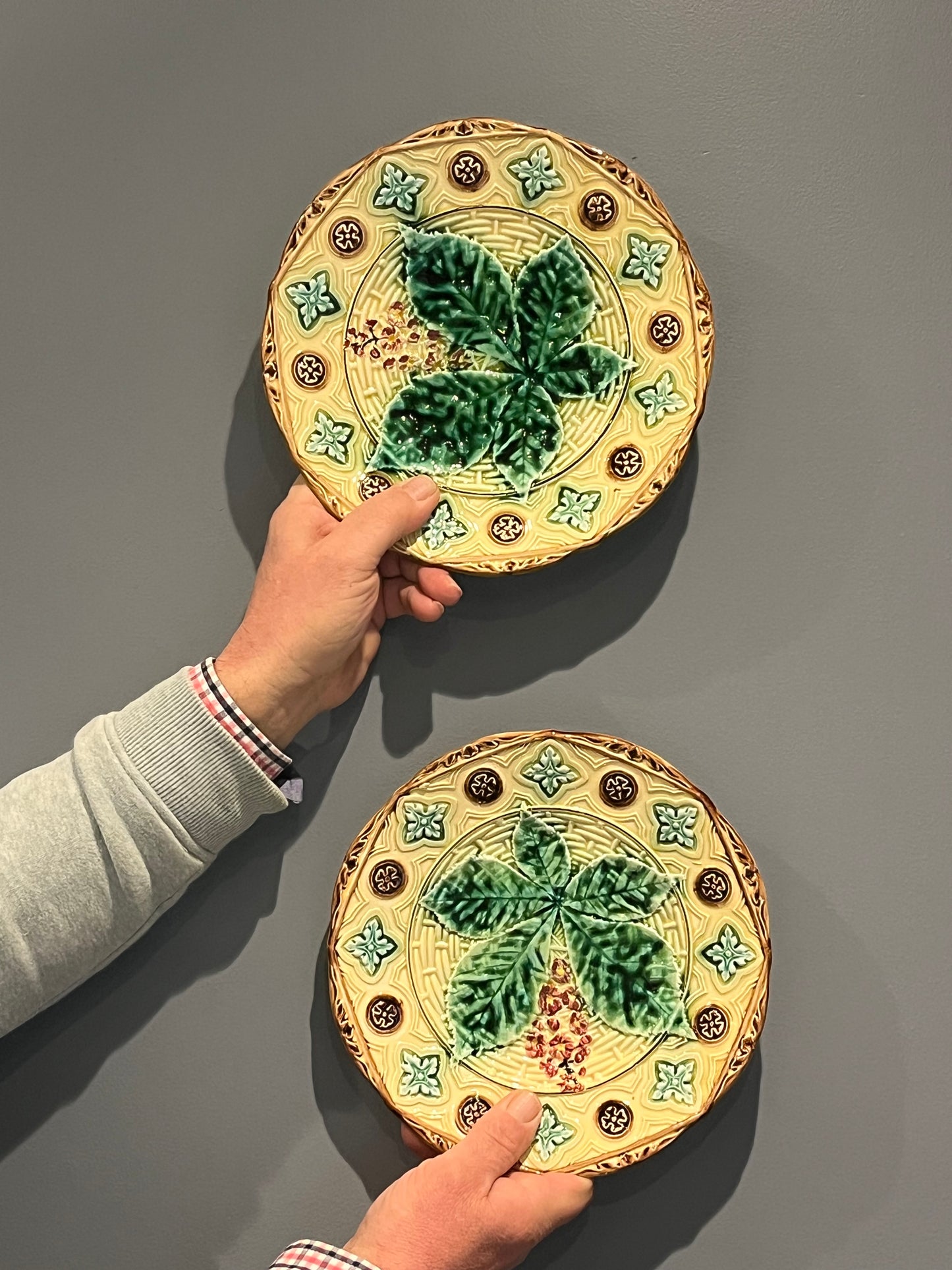A Pair of Majolica Plates.