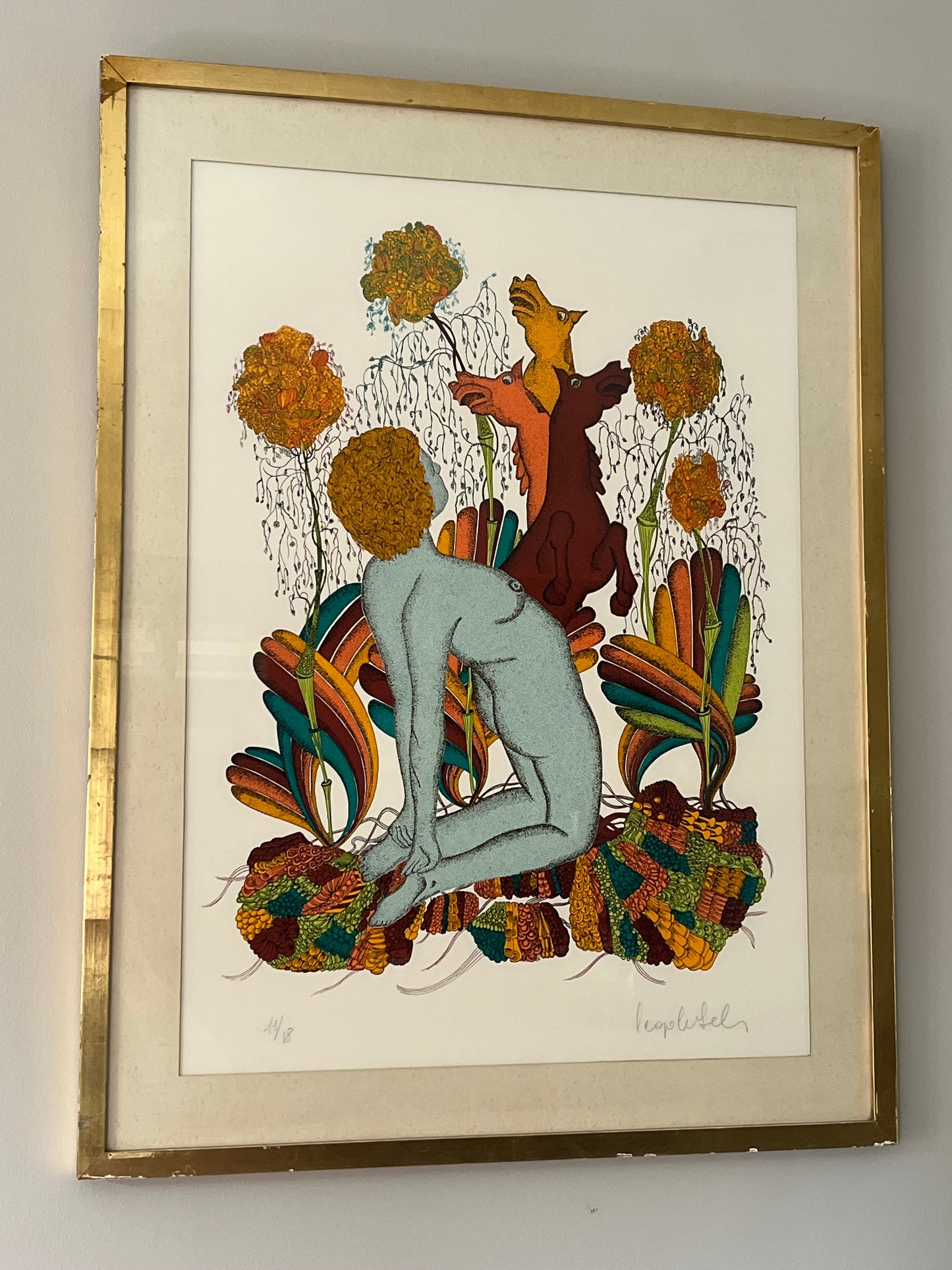 Stylized Lithograph.
