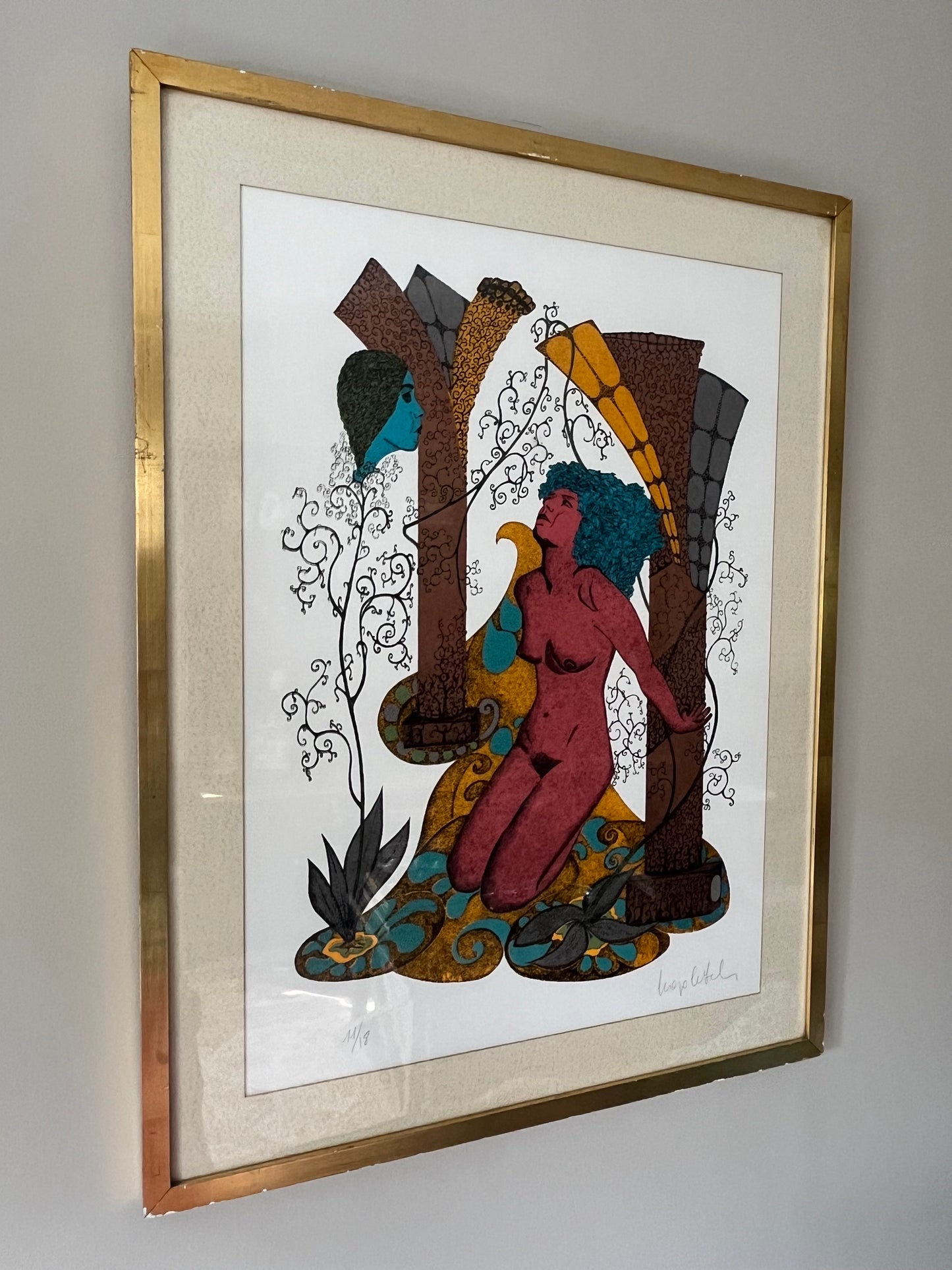 Stylized Lithograph.