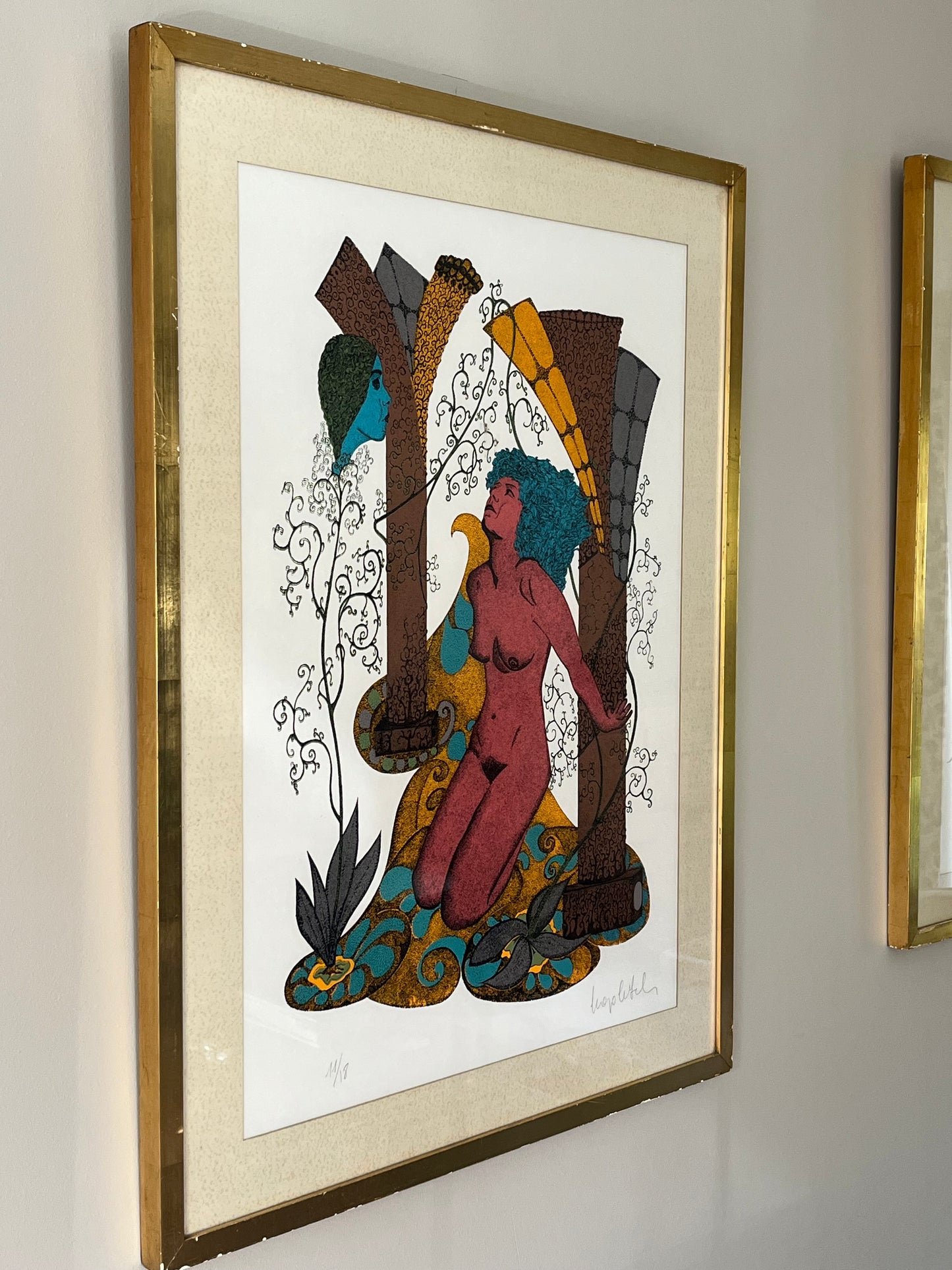 Stylized Lithograph.