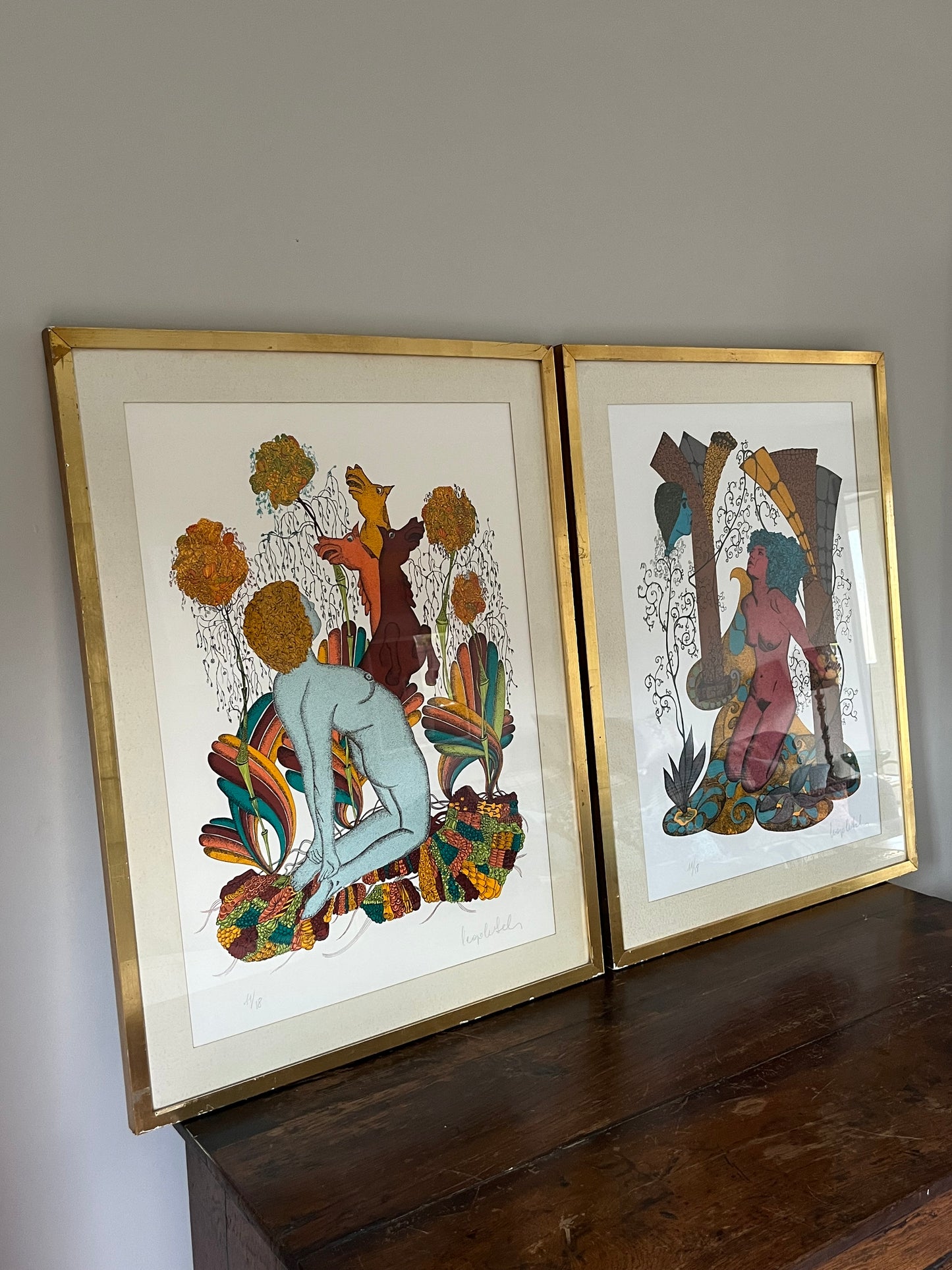 Stylized Lithograph.