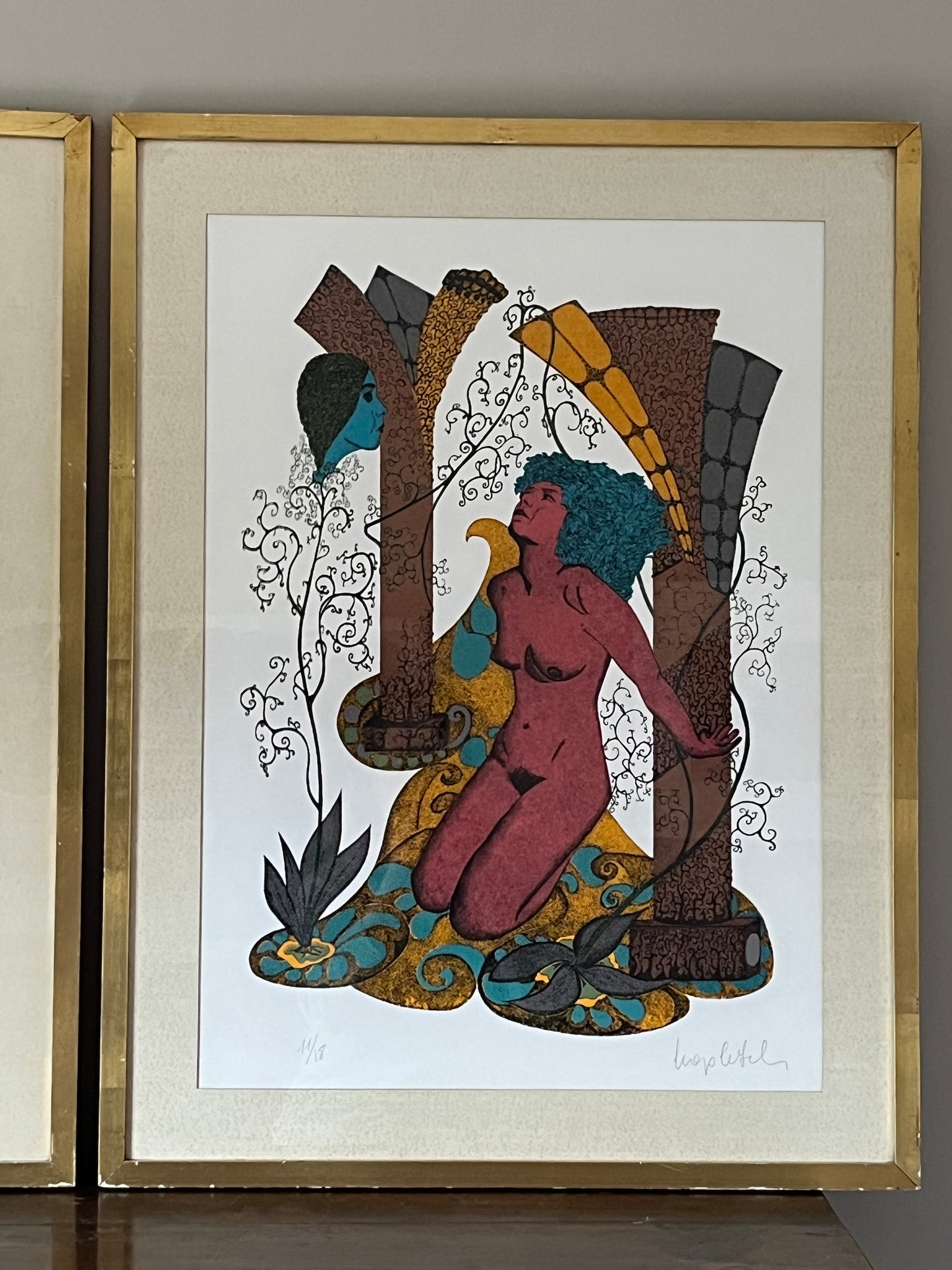 Stylized Lithograph.