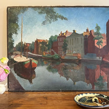 Load image into Gallery viewer, Amsterdam Canal Oil on Board.
