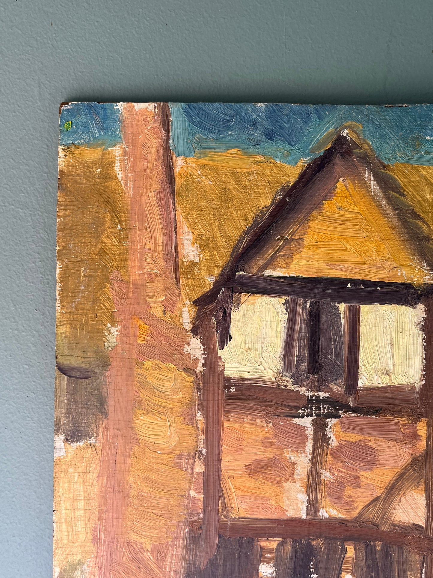Oil on Wood Board.