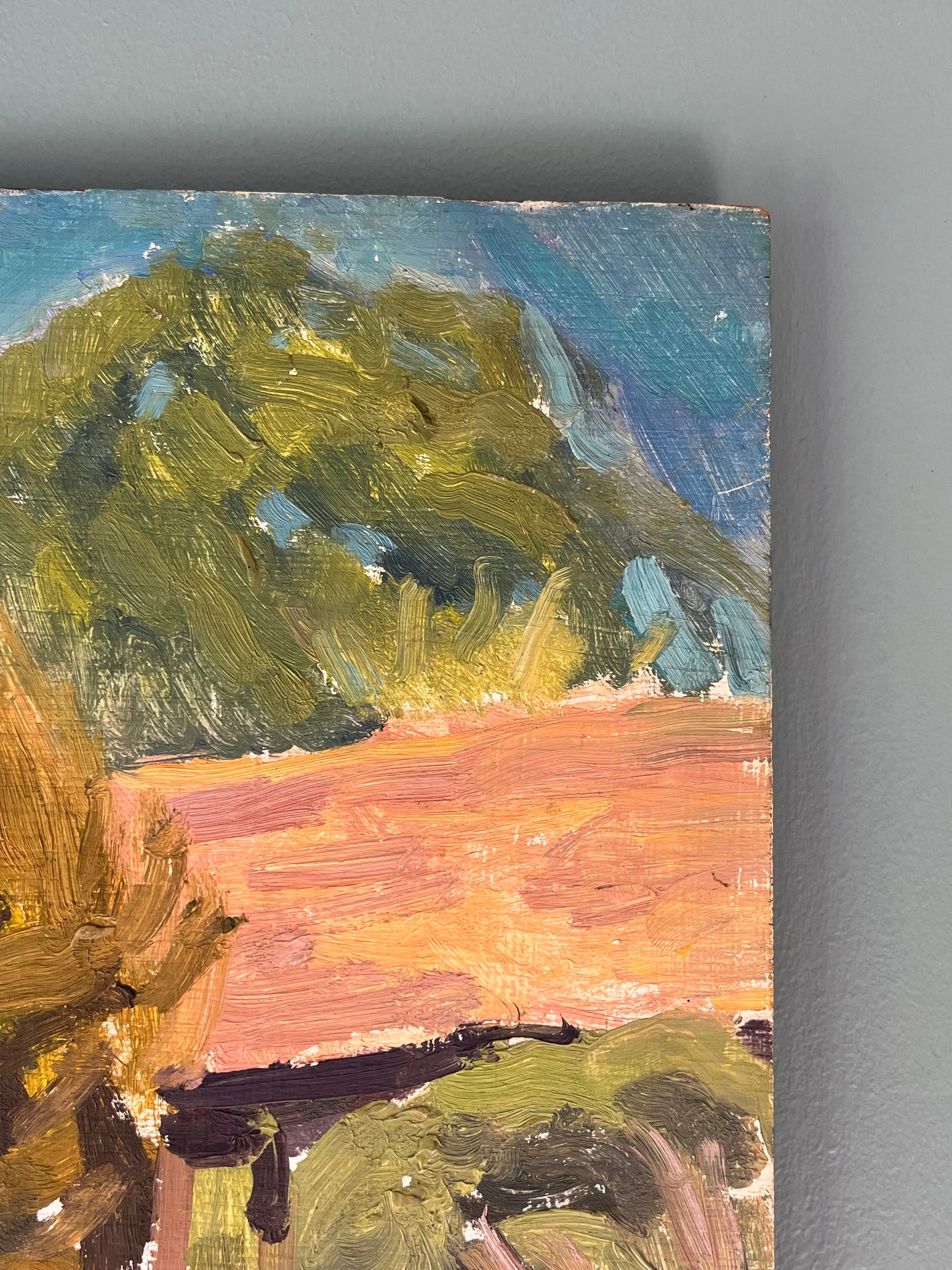 Oil on Wood Board.