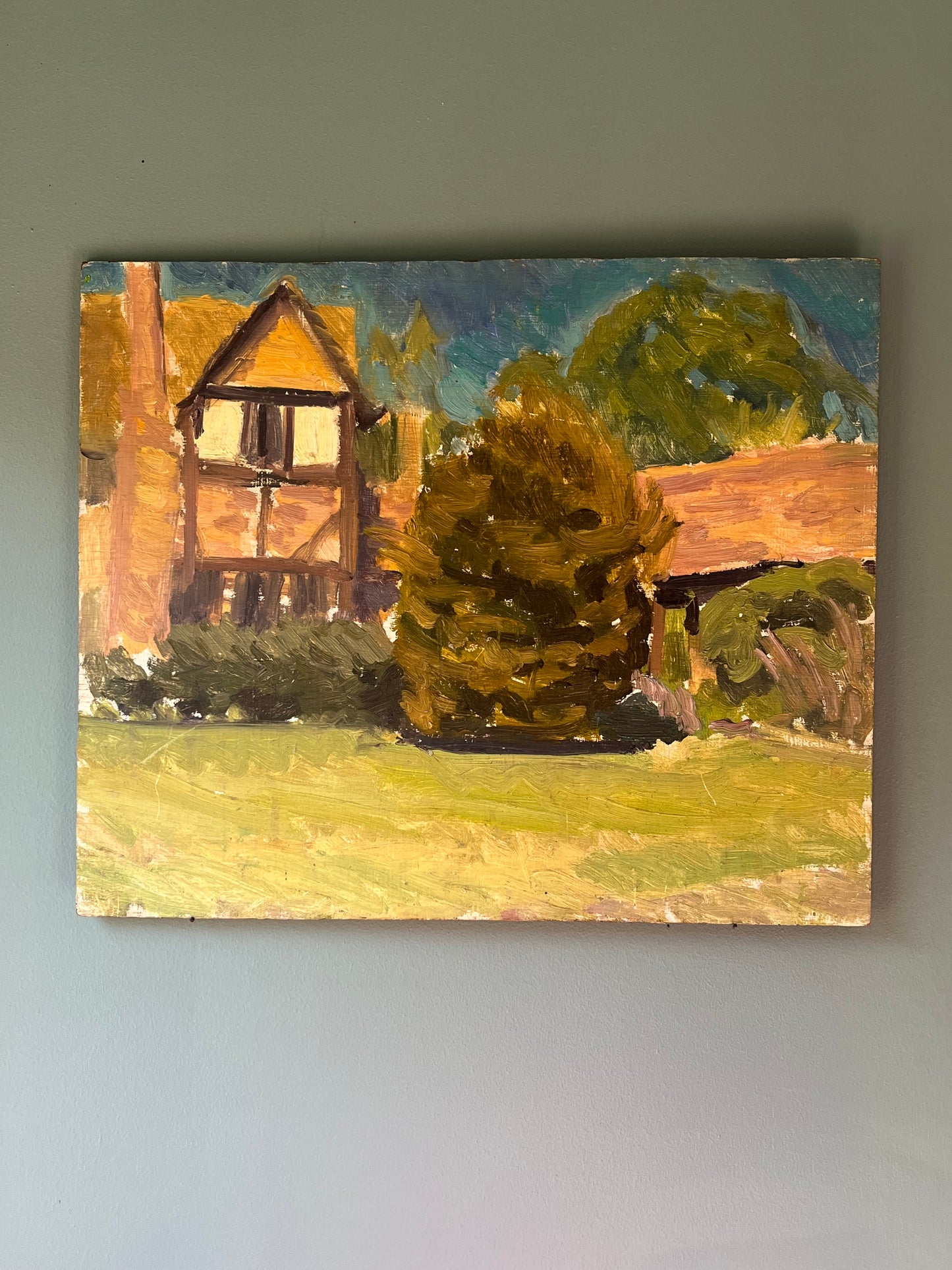 Oil on Wood Board.
