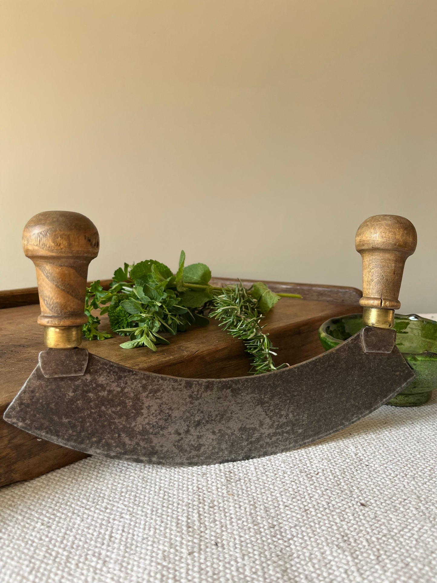 French Chopping Block and Chopper.