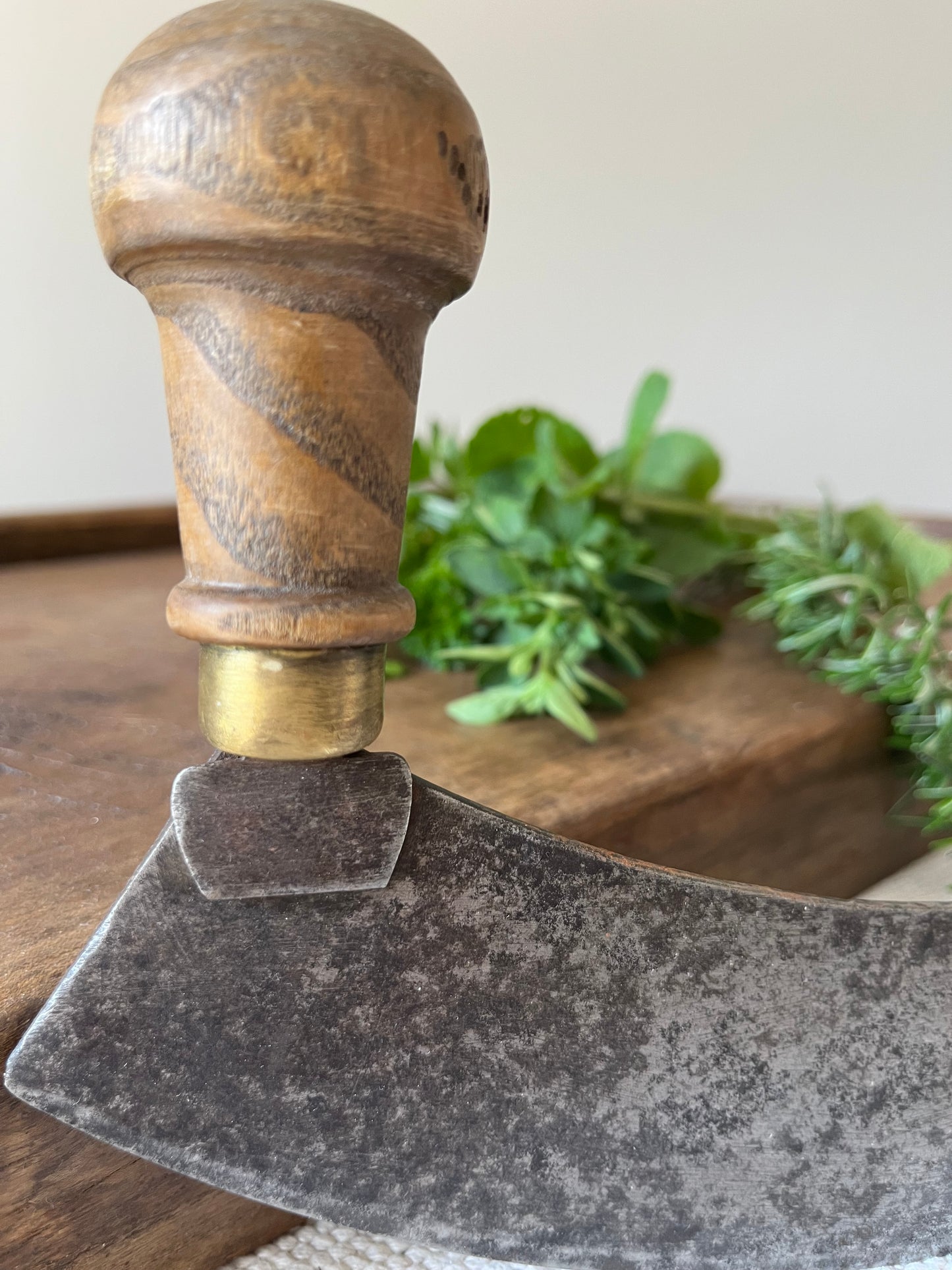 French Chopping Block and Chopper.