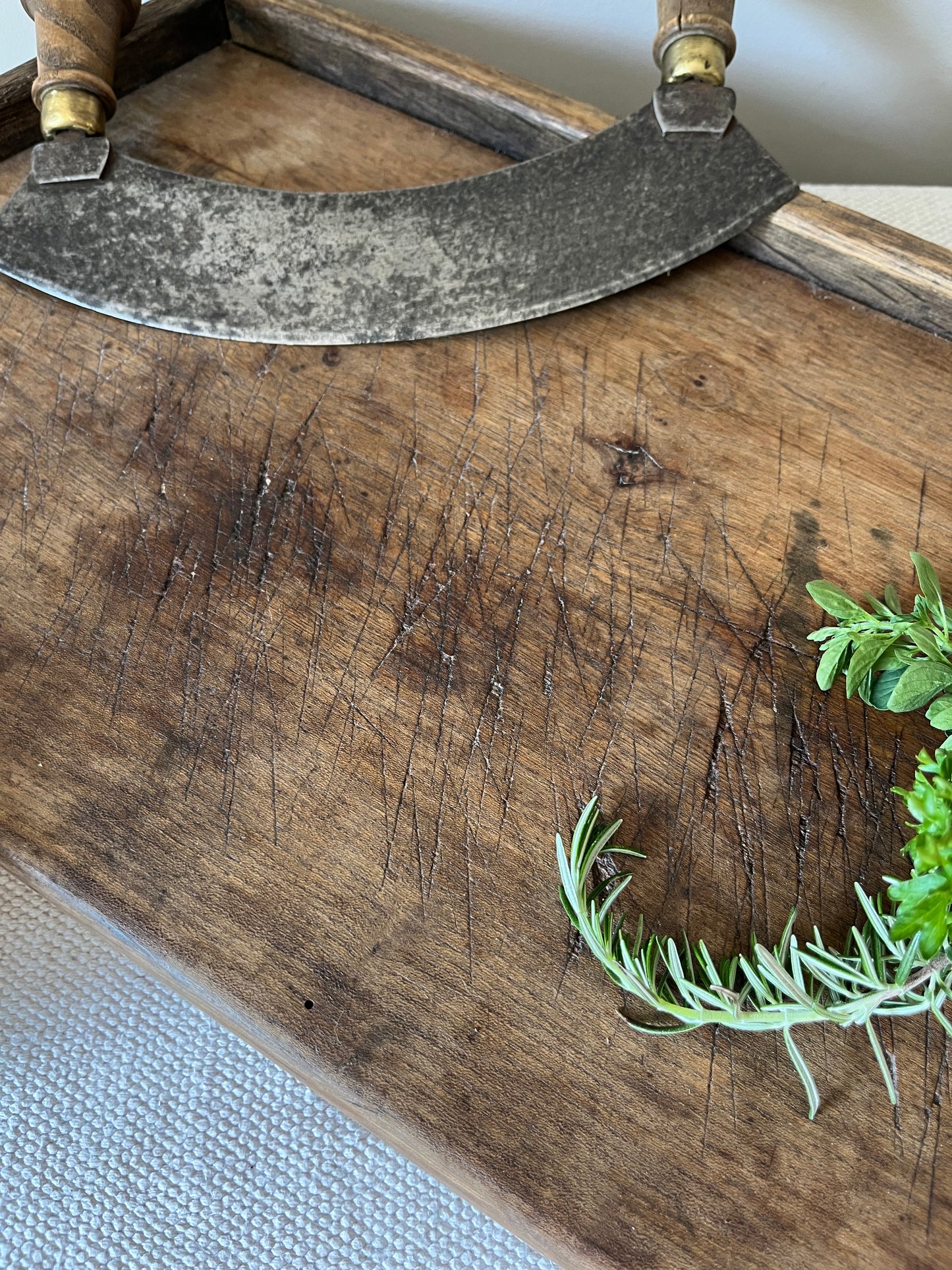 French Chopping Block and Chopper.